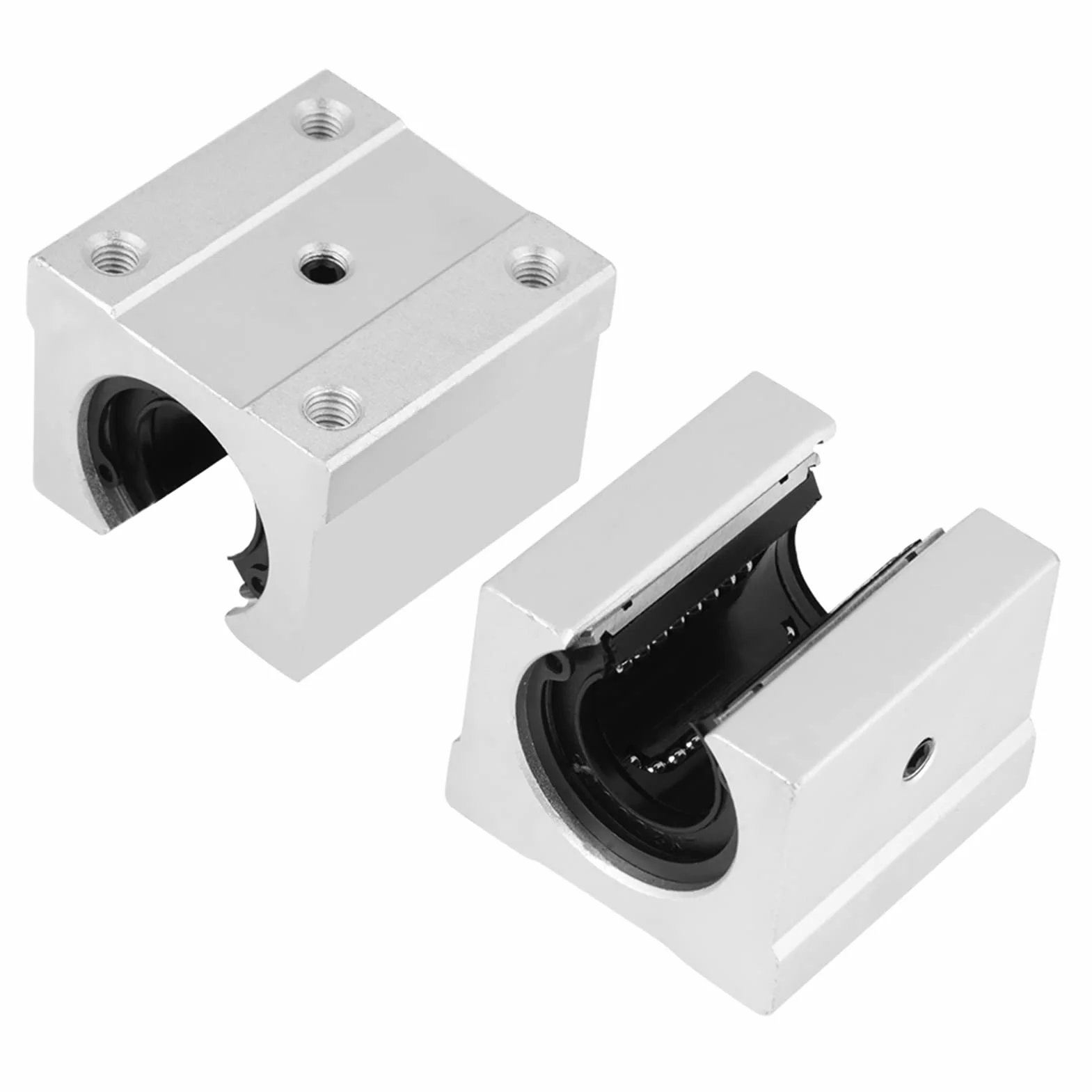 SBR20UU Blok Łożyska Liniowego 20mm Stop Aluminium Otwarte Łożysko Kulkowe Części Routera CNC 4 Sztuki