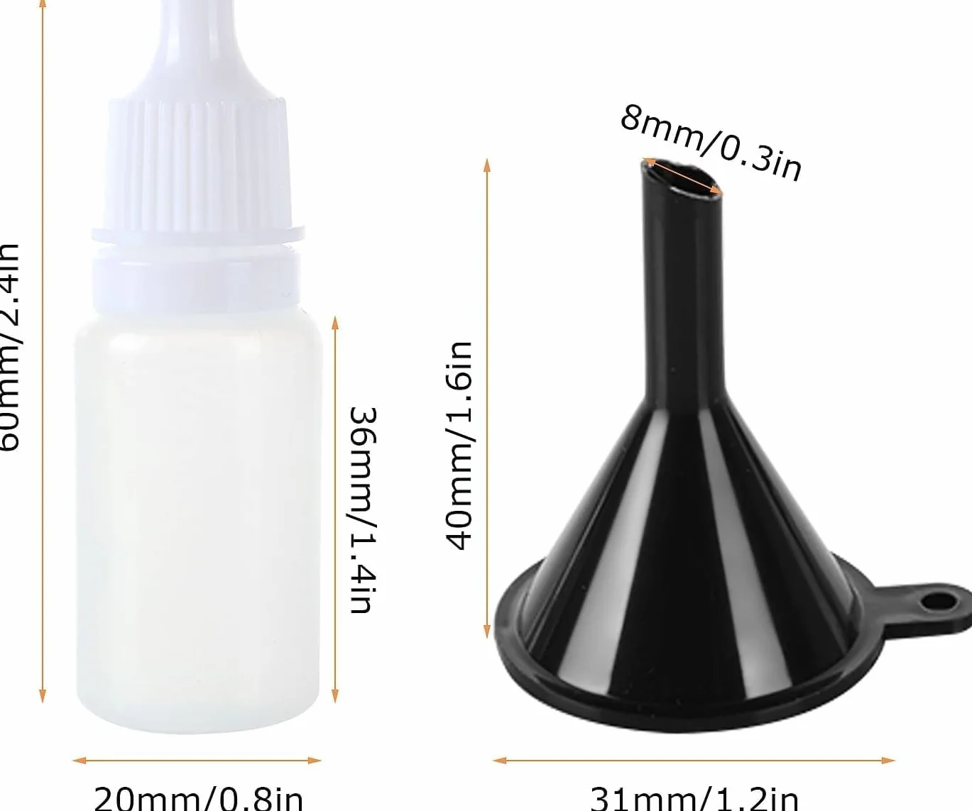 Plastikowe butelki z kroplomierzem 10 ml puste elastyczne do kosmetyków olejków eterycznych odczynników 200 sztuk