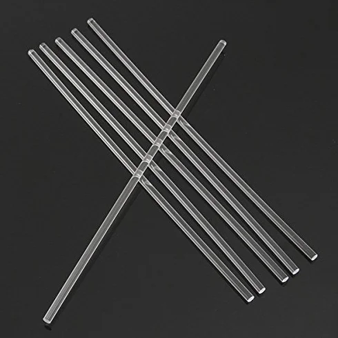 6 szt. 300 * 6 mm przezroczysty akrylowy okrągły pręt solidny pręt