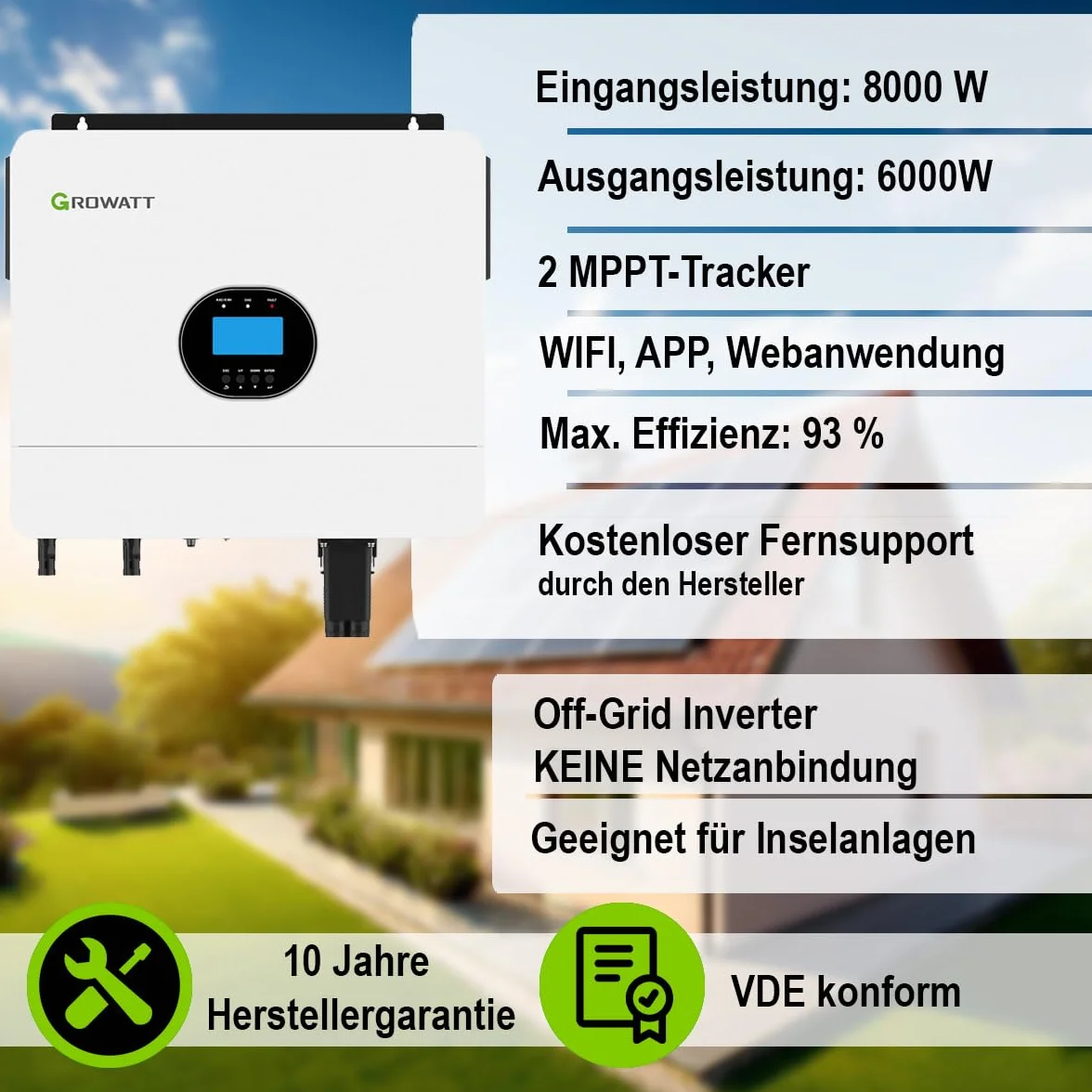 Falownik Growatt SPF 6000 ES Plus Off-Grid Inverter