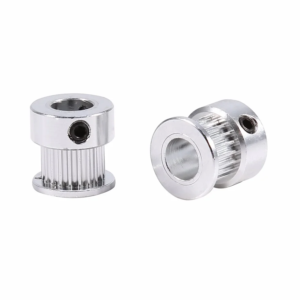 2 szt. aluminiowe koła zębate pasa rozrządu 20 ząbków kołnierz synchroniczne koło 8 mm otwór do drukarki 3D