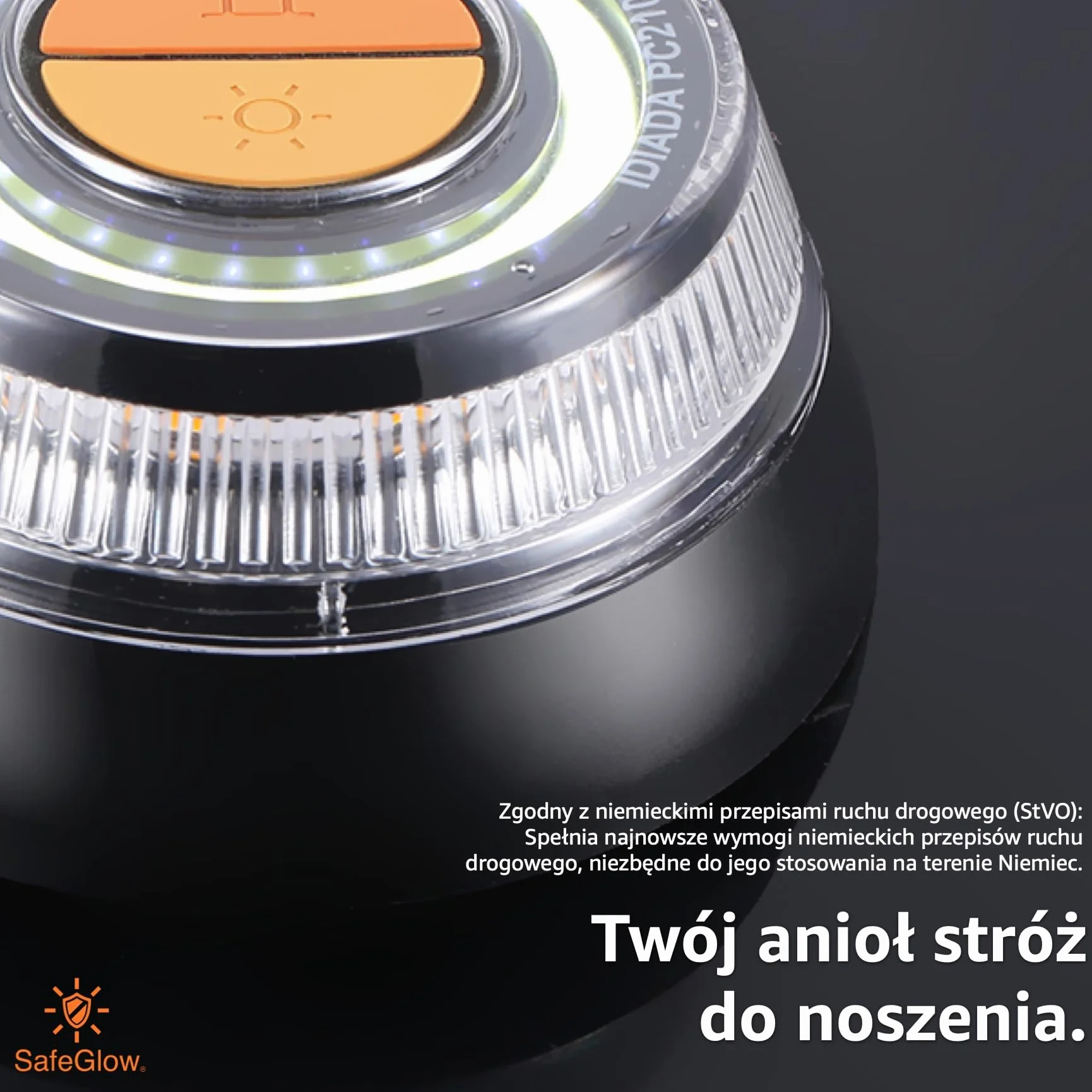 Lampa ostrzegawcza V16 2026 z homologacją IDIADA nr PC21020060 – Trójkąt ostrzegawczy – Trójkąt awaryjny – Aprobata UE – Do samochodów i motocykli