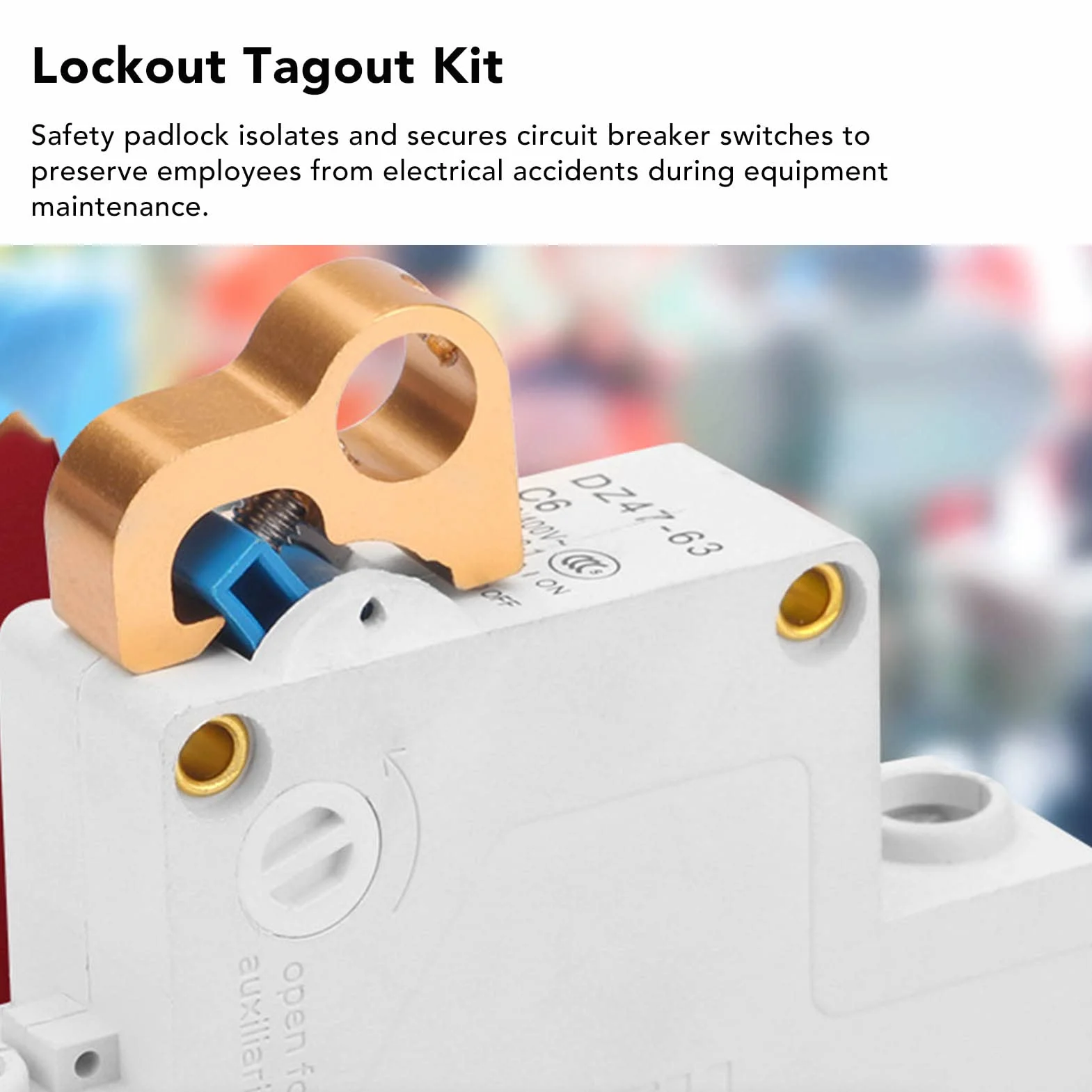 Zestaw Blokujący Tagout, Blokada Tagout Lock Mikroelektryczna Kłódka Blokująca ze Stopu Aluminium do Przemysłowych Rozdzielnic Elektrycznych