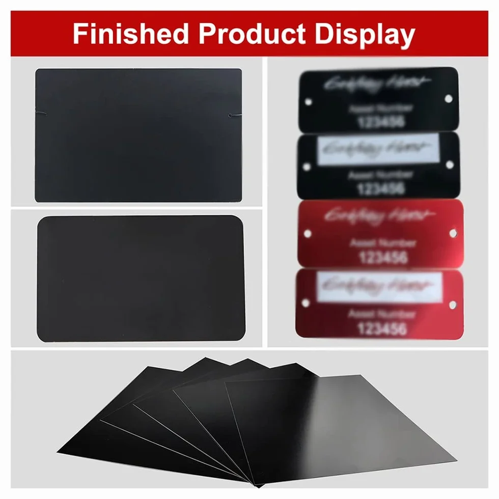 Black Anodized Aluminum Flat Plate 5052 100x100x1mm 2Pcs
