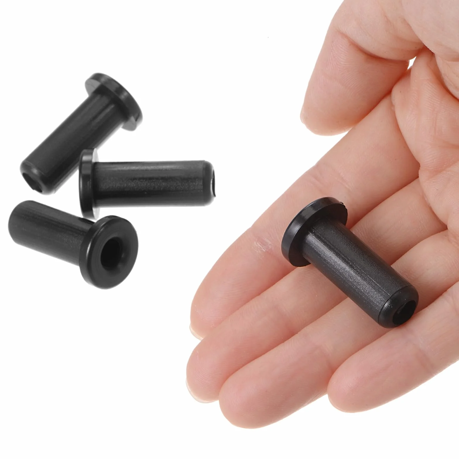 Nylonowe tuleje kołnierzowe 6 mm x 10 mm x 28,5 mm