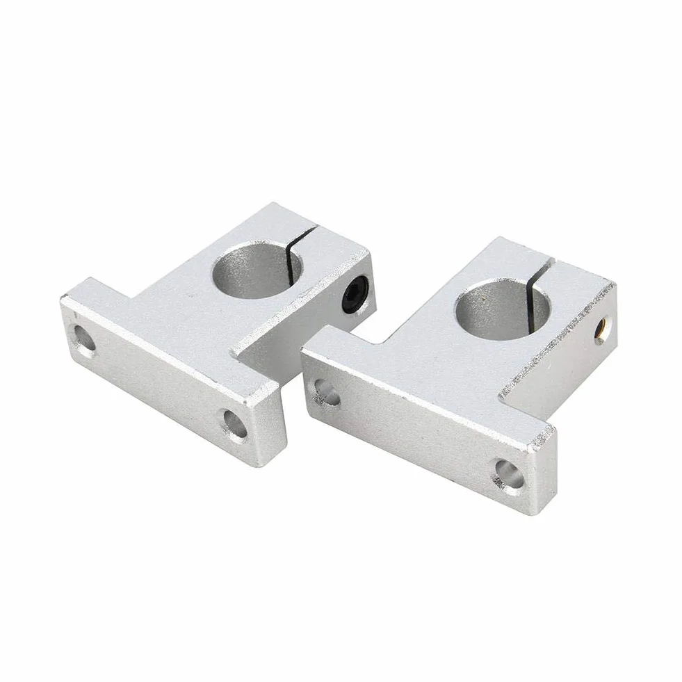 SK16 16 mm liniowy wspornik wału szyny liniowej, Keenso 2 szt. 16 mm liniowa prowadnica wału szyny wspornik pionowa oś optyczna uchwyt do XYZ stołu CNC