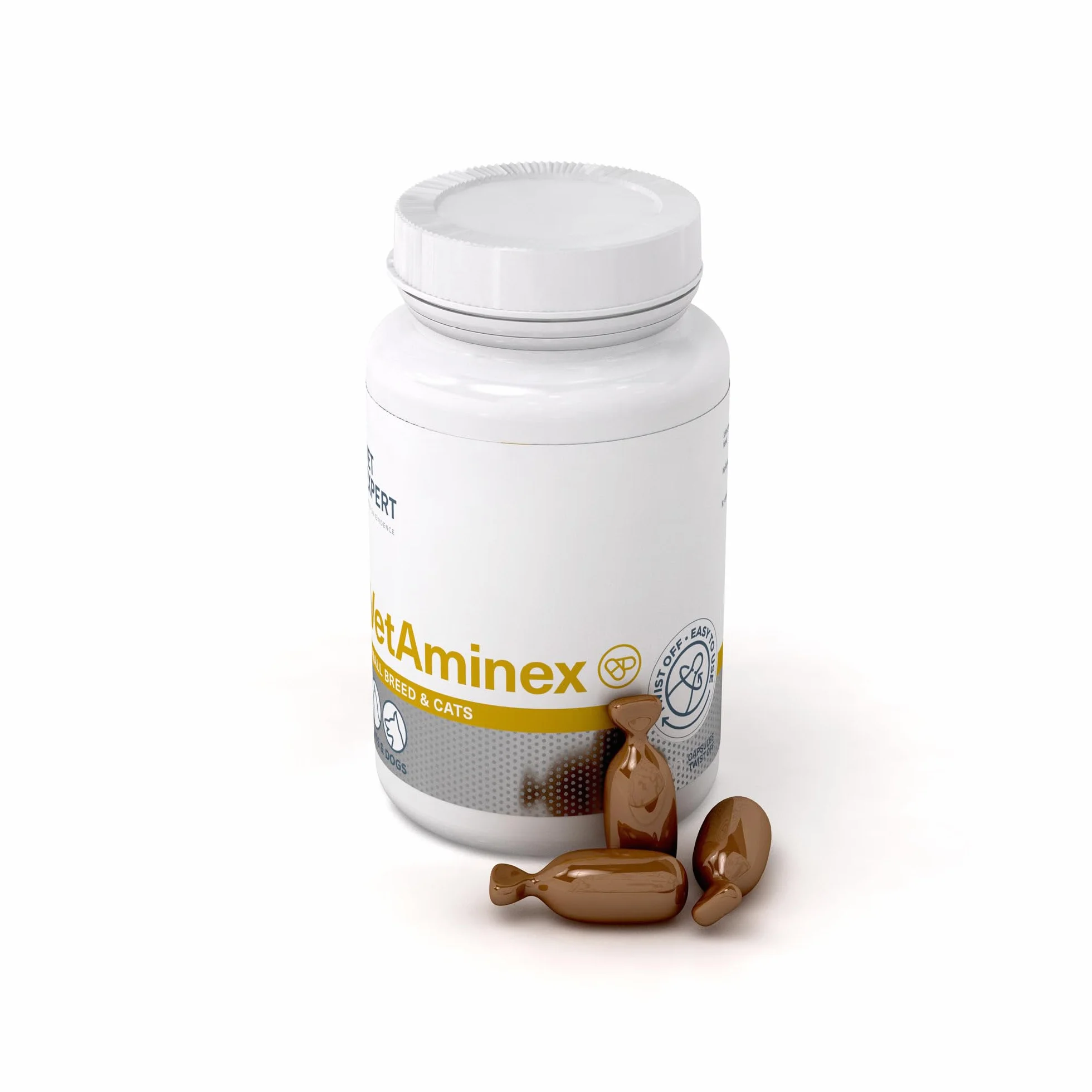 VETAMINEX SMALL BREED&CATS - preparat witaminowo-mineralny dla psów ras małych i kotów 60 kapsułek Twist Off