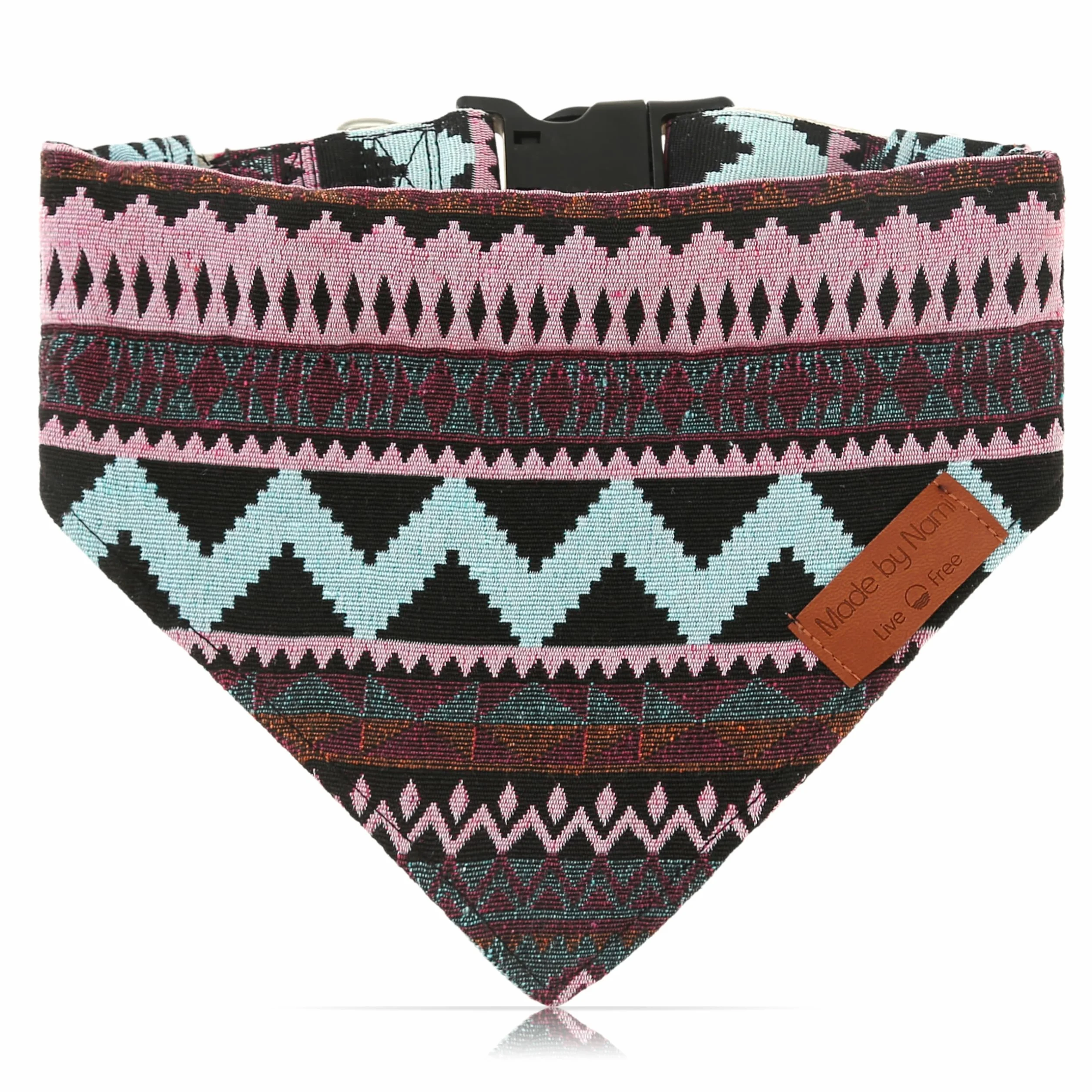 Made by Nami Boho szalik dla psa w różnych rozmiarach dla małych i dużych psów (Fioletowy, M)