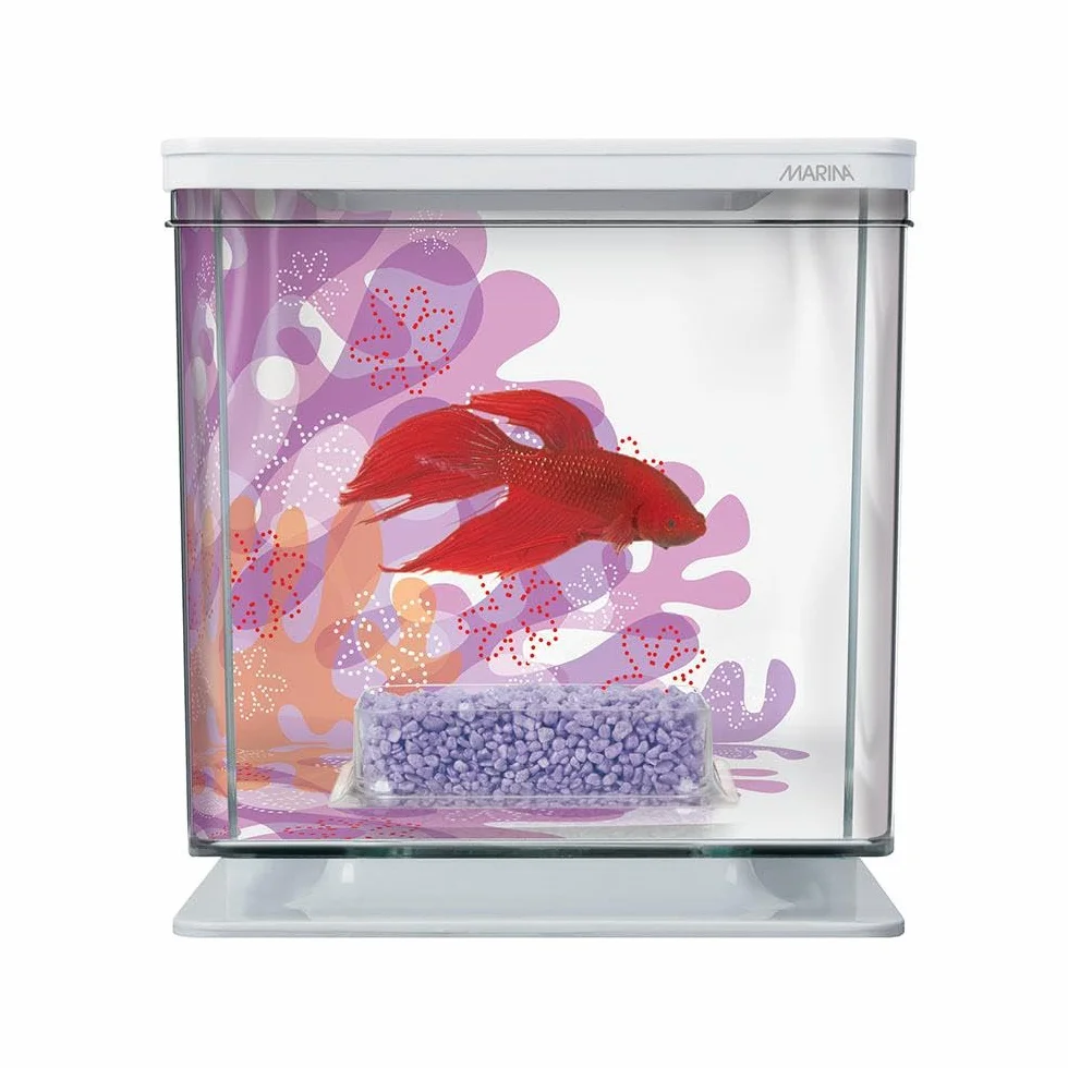 Marina Flower Aquarium do kamfików (betta), kompletny zestaw