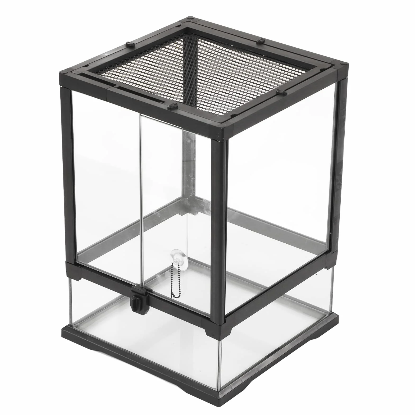 Zbiornik do Terrarium ze Szkła Dzielonego dla Gadów, Odporny na ucieczkę Oddychający Przezroczysty Szklany Zbiornik do Terrarium dla Gadów dla Półżółwi Wodnych dla Węży do Gruntów dla
