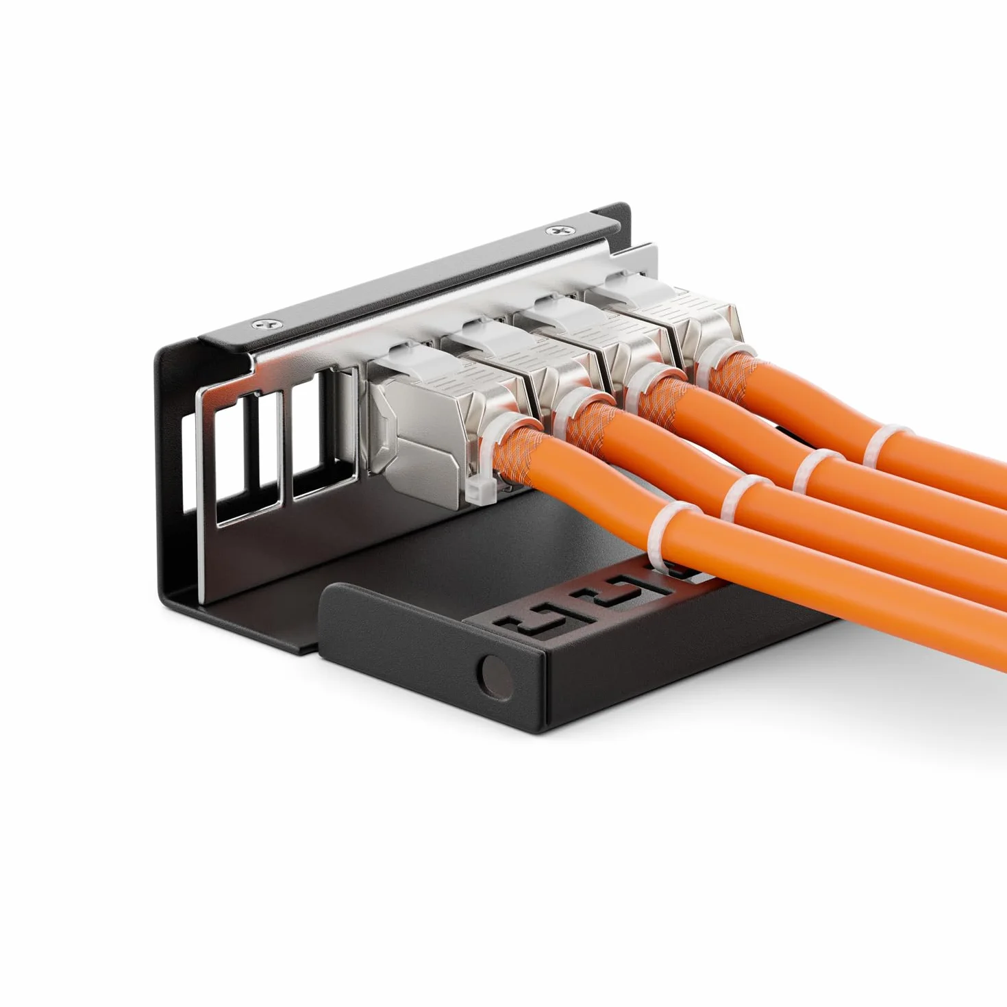deleyCON 6 Porty CAT7 Zestaw Paneli Krosowych z 6x CAT.7 RJ45 Moduł Keystone Jack STP 10 Gbit/s - Kompatybilny z Kabel Instalacyjny CAT6 CAT6a CAT7 CAT8 Ethernet LAN DSL Kabel Sieciowy - Czarny