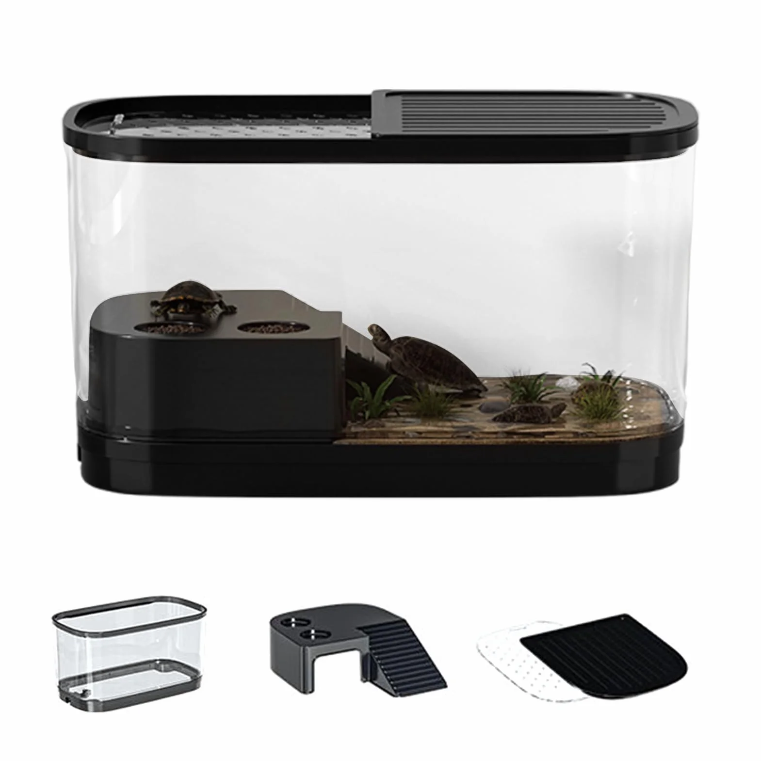 Siedlisko Dla Żółwi Akwarium, terrarium i obudowa rozrodcza dla zwierząt | Przezroczyste terrarium dla gadów dla domowych zwierząt gekonów, węży, jaszczurek, żab,