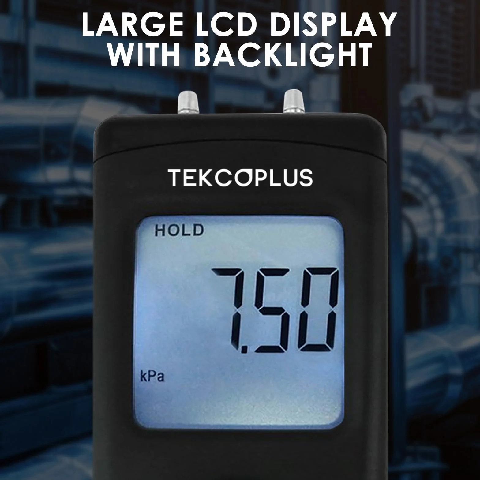 Cyfrowy manometr HVAC 13,78 kPa 2PSI 11 jednostek podświetlenie tester ciśnienia różnicowego