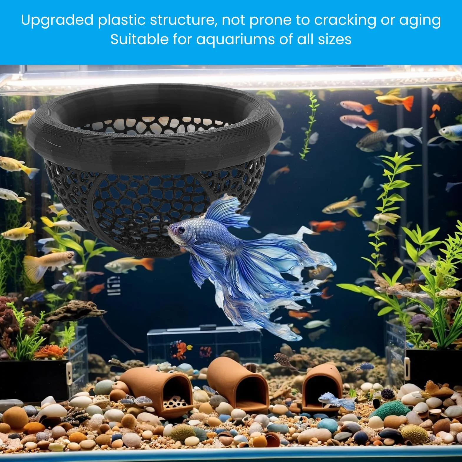 Pływające Ryby Jaskini Kryjówka Wielofunkcyjna Kompaktowa Aquarium Float łóżko Betta Reszta Hide Hammock Fish Shrimp Floating Schronienie