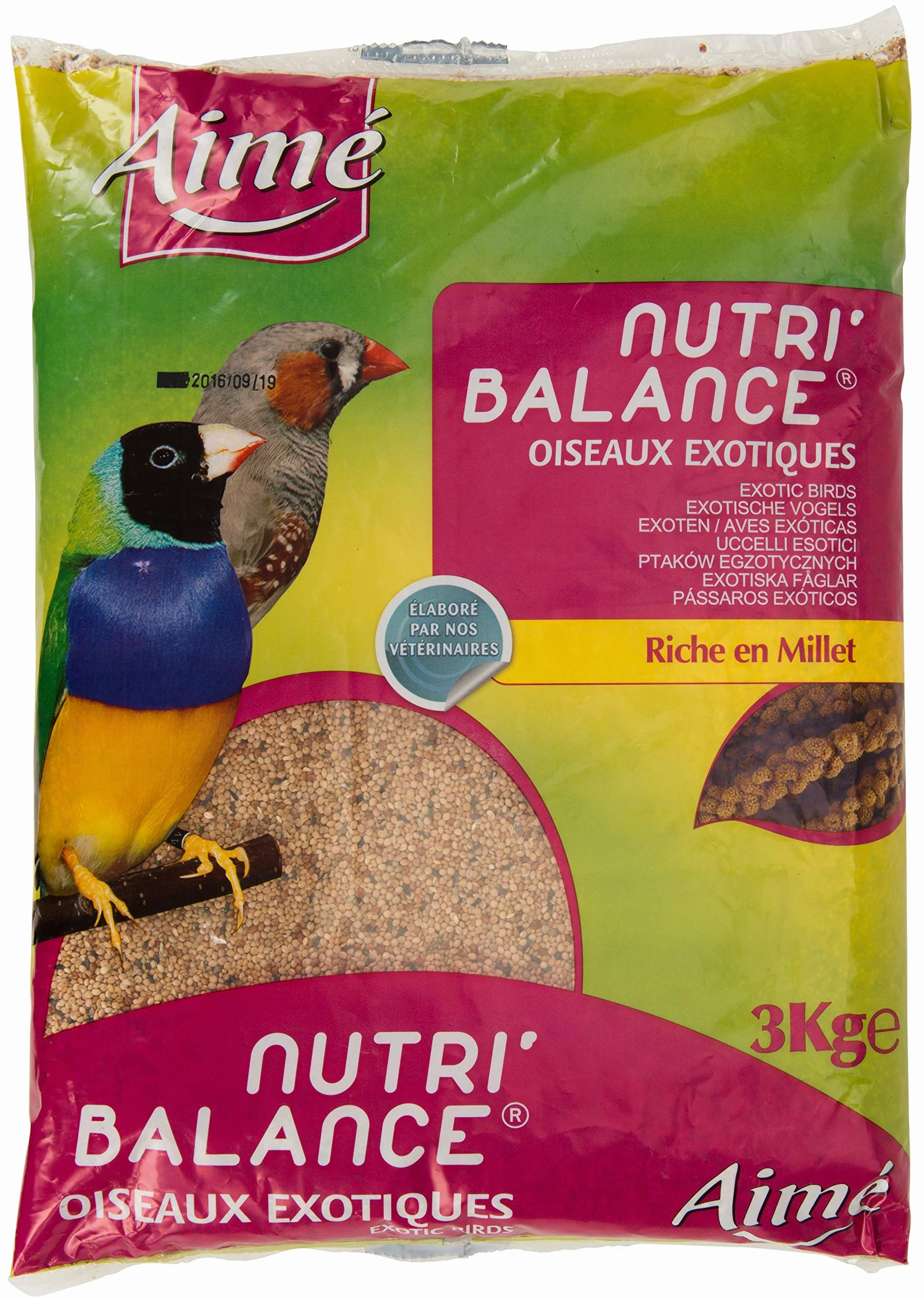 Aimé Aimé Karma dla ptaków egzotycznych, Nutri'Balance Meal dla ptaków egzotycznych, 3 kg