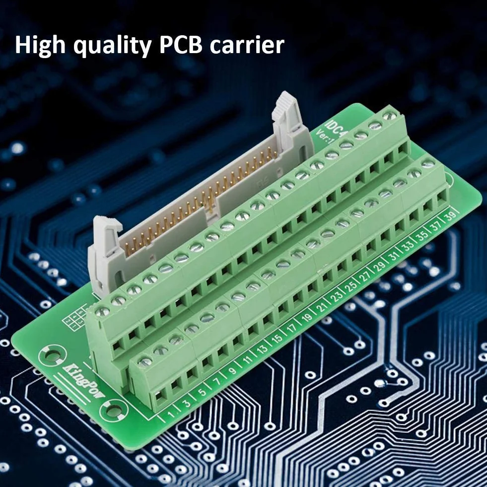 IDC40P 40Pin Steckerleiste Breakout Board Terminal Block Stecker PLC Schnittstelle mit Halterung Geeignet für PLC, Servo und DIN-Schiene montieren.