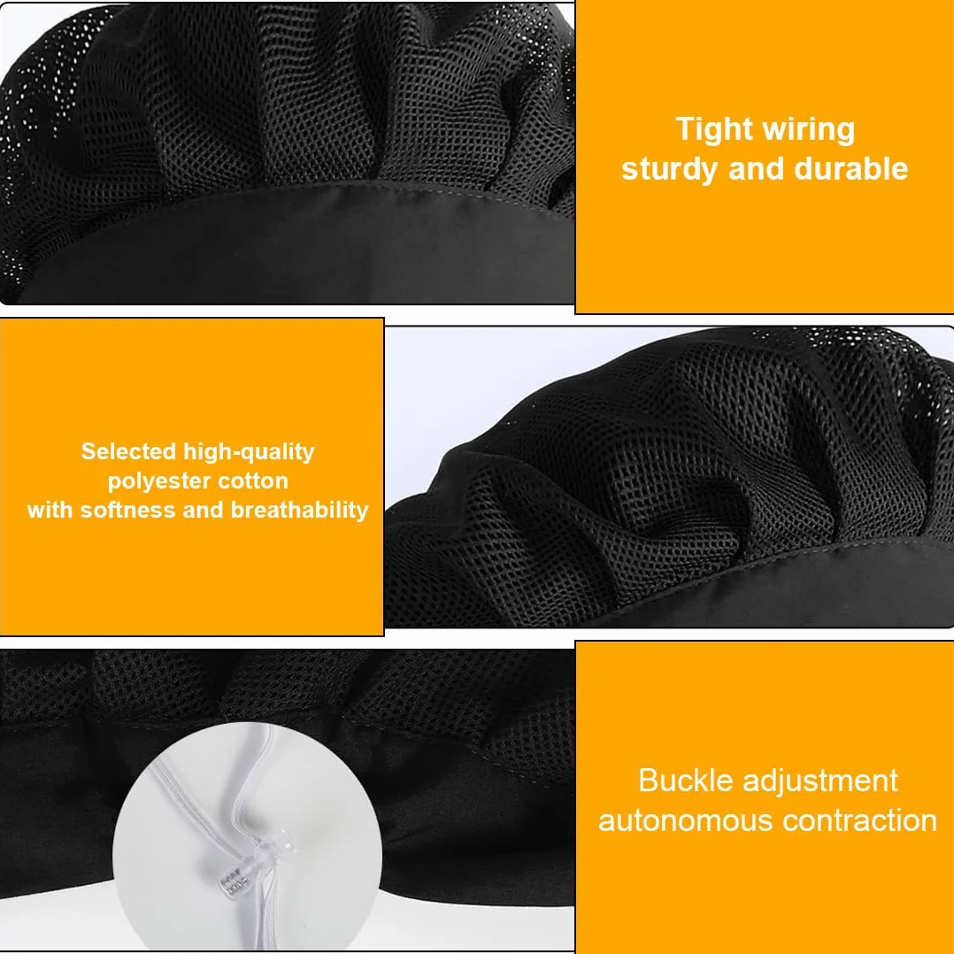 2 szt. Elastyczna czapka szefa kuchni Unisex Kuchnia Hat Restauracja Włosy Siateczka Regulowana czapka z siatki, Wielokolorowy