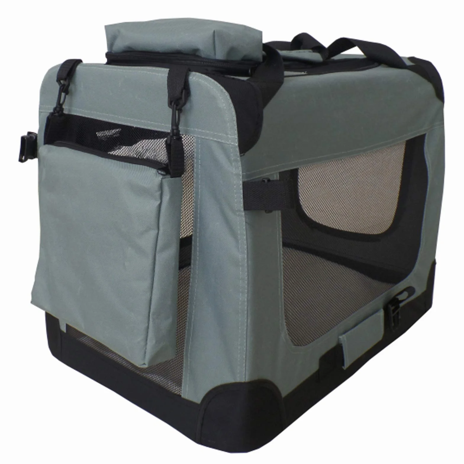 Petigi Składana torba transportowa dla kotów, psów, duża, mała, do samochodu, transportu, 7 rozmiarów, 5 kolorów, Petigi (szara, L (70 x 52 x 51 cm)