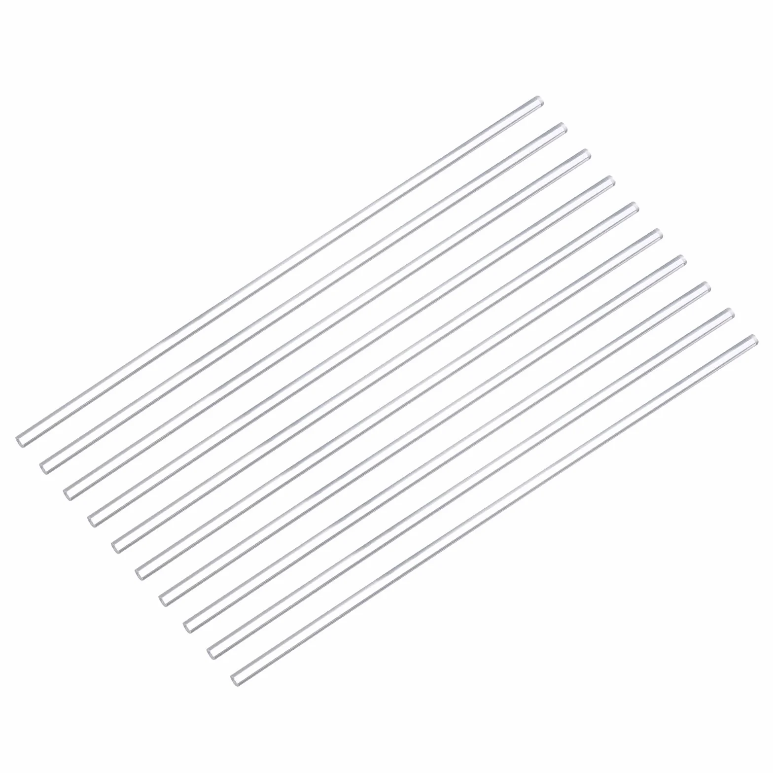 QUARKZMAN Akrylowy pręt okrągły o średnicy 6 mm, długość 12", przezroczysty, solidny plastik, PMMA, do kołków akrylowych, do majsterkowania, rzemiosła artystycznego, 15 szt