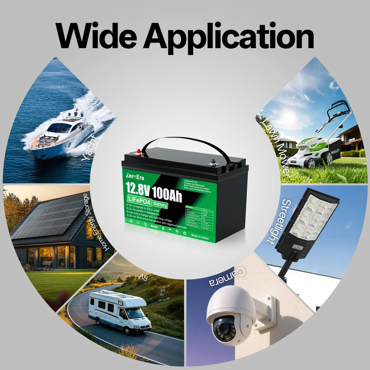 LiFePO4 bateria 12 V 100 Ah, bateria litowa 1280 Wh z ochroną przed niską temperaturą BMS 1000 A, głęboki cykl 10000-15000, obsługuje przełączanie szeregowe/równoległe do przechowywania w gospodarstwie domowym, morski (1 x 12 V 100 AH)