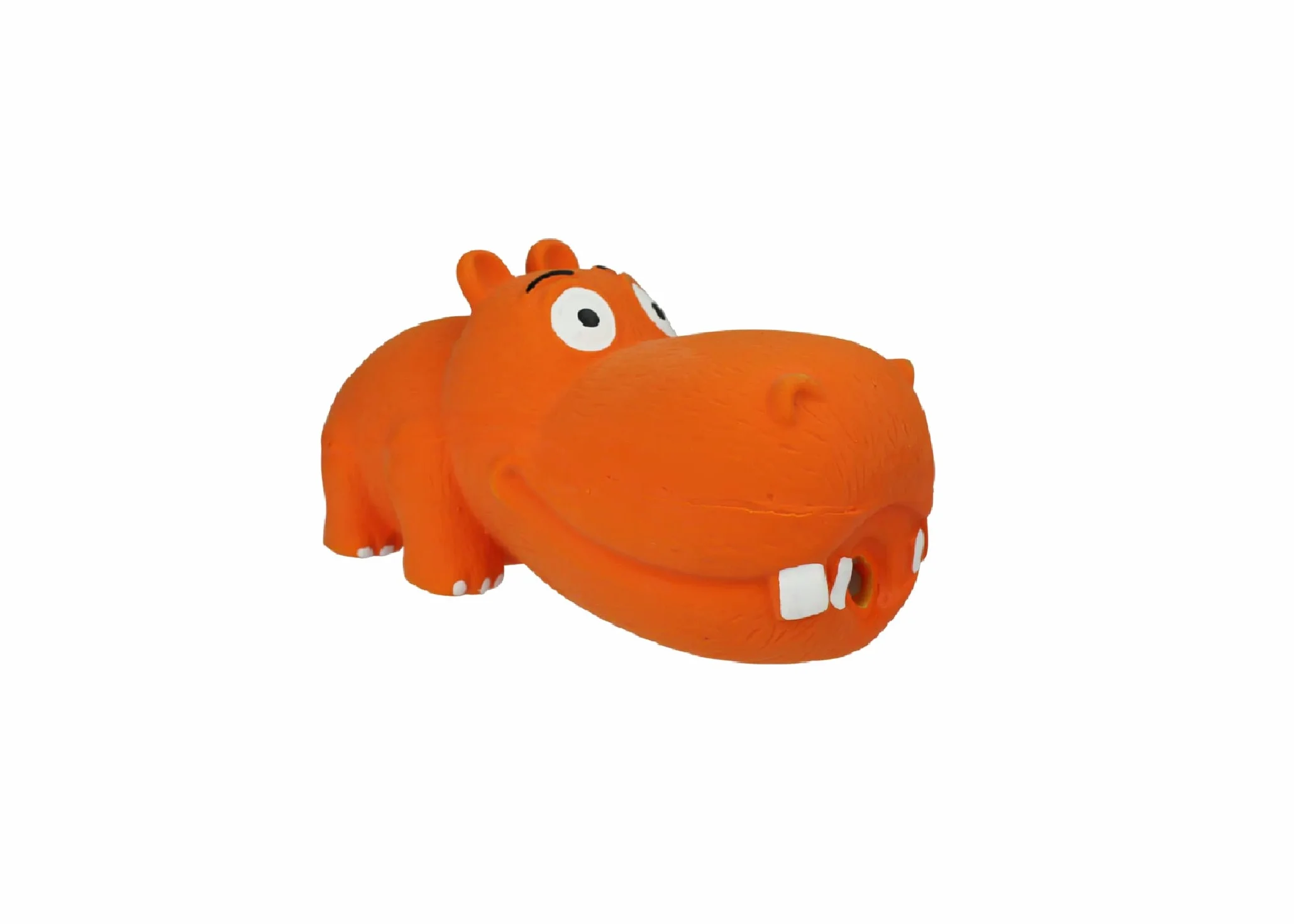 MULTIPET Hipopotam lateksowy hipopotam, który chrząka 20 cm zabawka dla psa (różne kolory/1 opakowanie), duże rasy