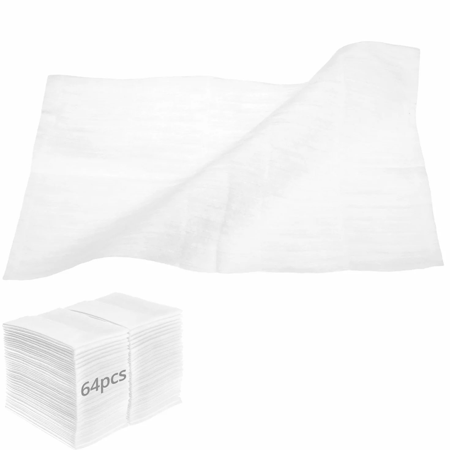 QWORK 64 szt. suchych chusteczek podłogowych, kompatybilne z Flash Speedmop, chusteczki uzupełniające, suche podkładki do mopa i czyszczenia podłóg
