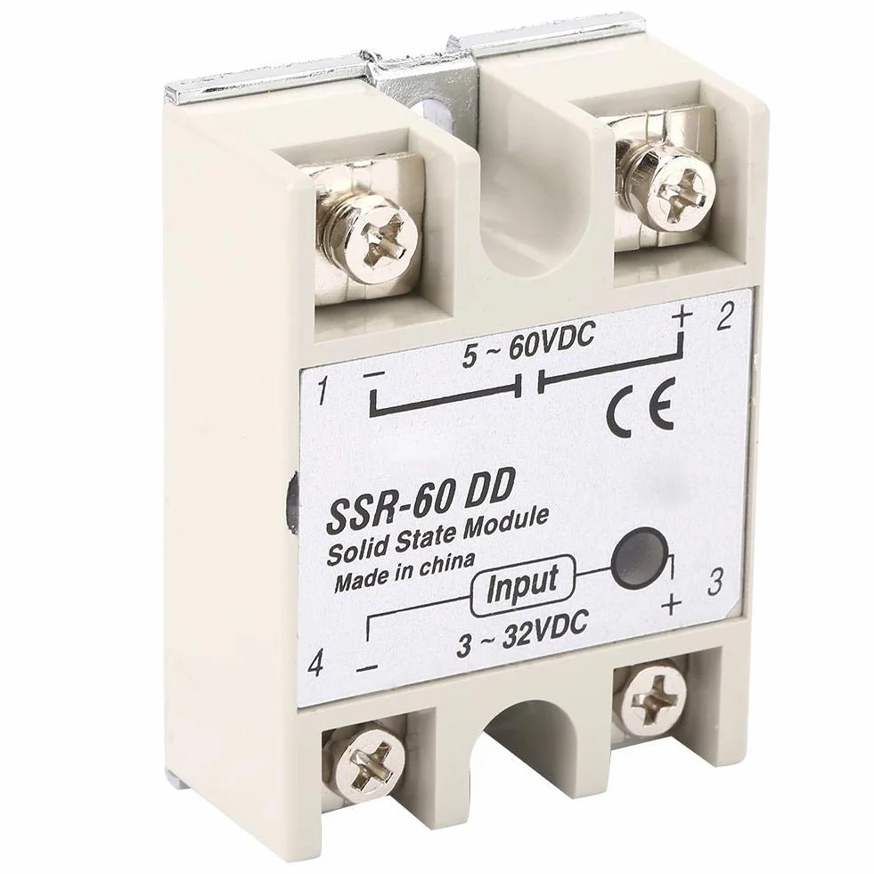 SSR-60DD DC-DC-Halbleiterrelais 60A 3-32VDC bis 5-110VDC Maschinensteuerung