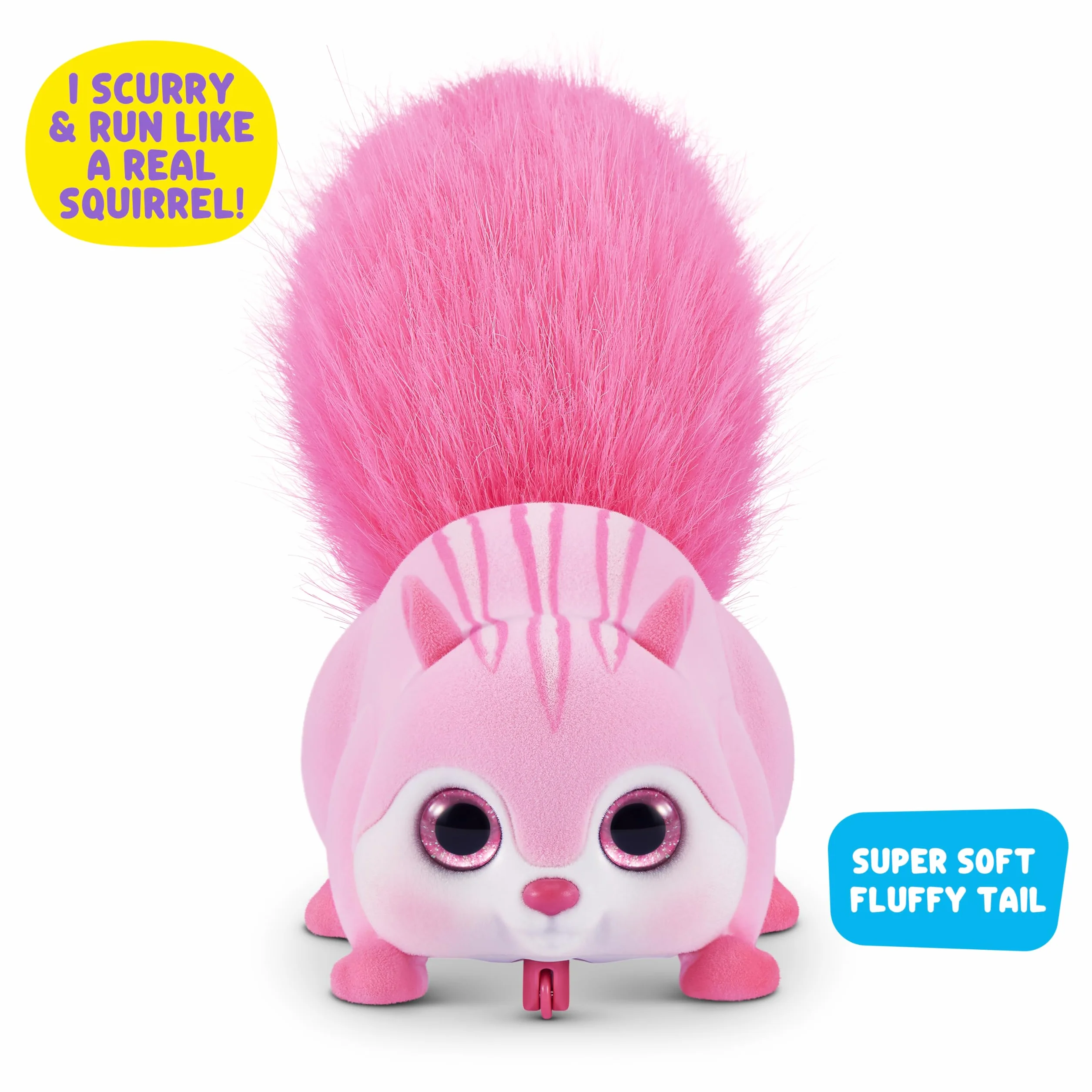 Pets Alive Scurry'n Squirrel Pink firmy ZURU – interaktywny robot zwierzak, ruchoma wiewiórka z realistycznymi mi i dźwiękami, od 2 lat