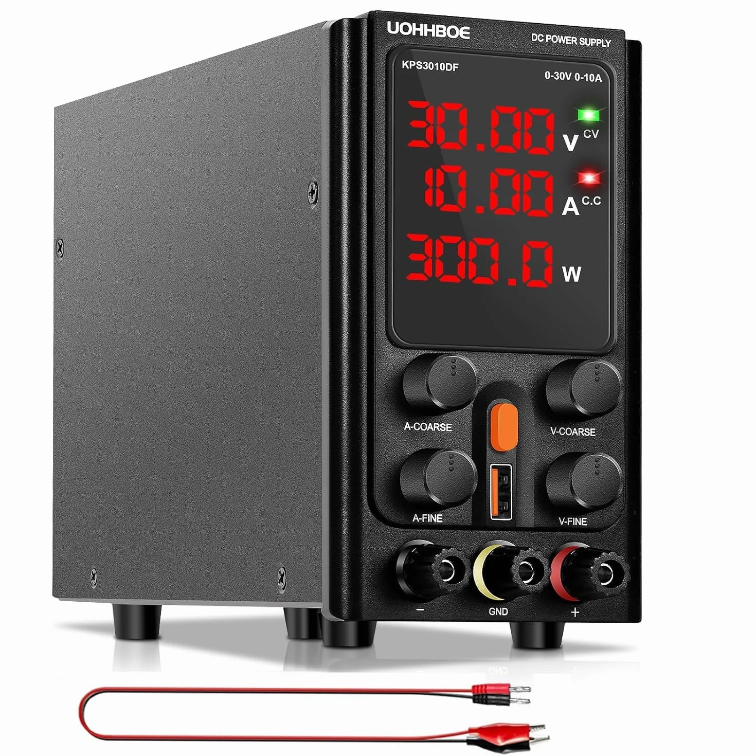 Regulowany zasilacz laboratoryjny 30V 10A DC z wyświetlaczem LED USB 5V 2A