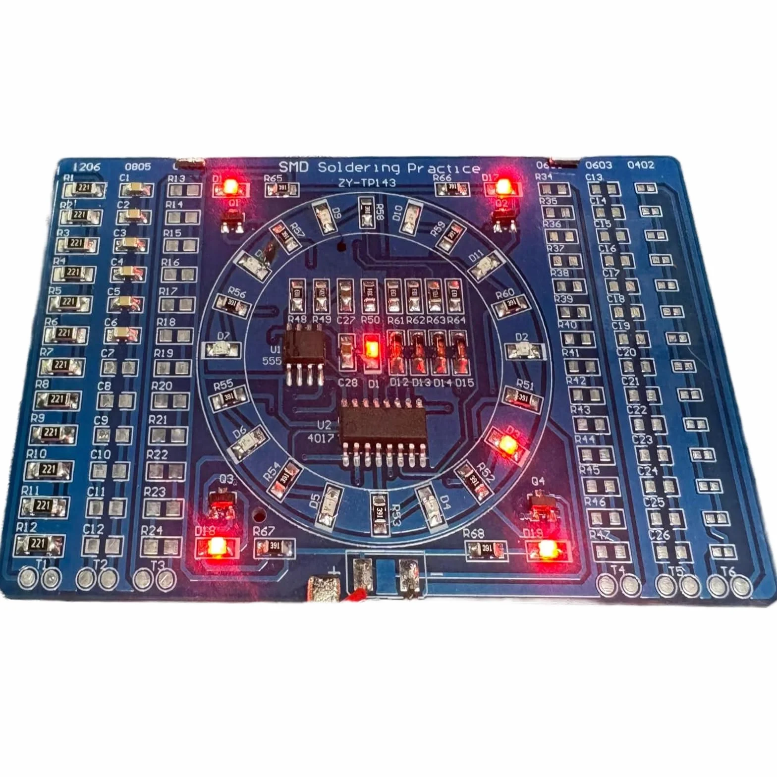 GERUI Zestaw do ćwiczeń z lutownicą LED SMD NE555 DIY 3-12V