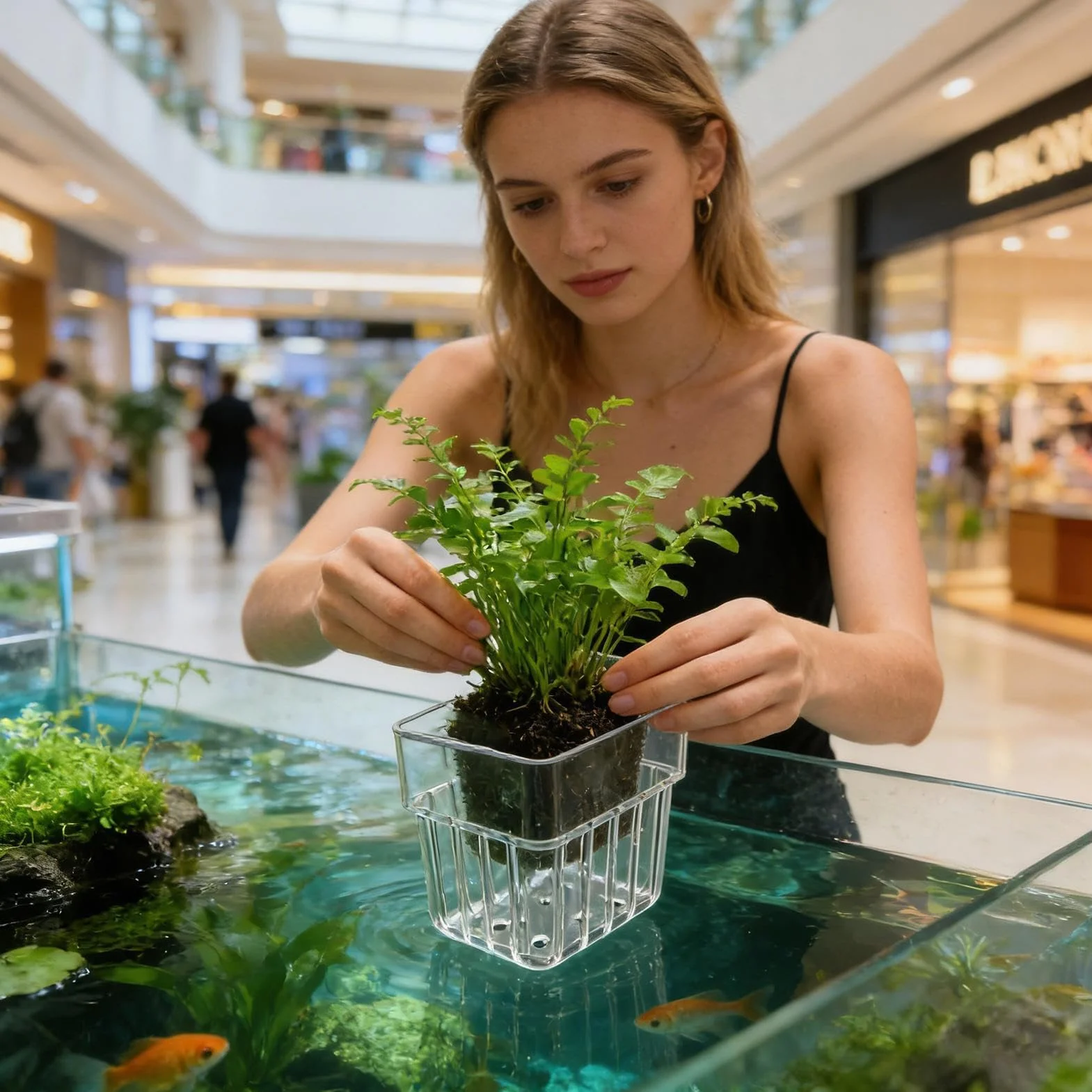 Generisch Uchwyt na Rośliny do Akwarium, Przezroczysta Wisząca Doniczka na Rośliny, Hydroponika Pojemnik na Rośliny do Akwarium, Wnętrze, Uprawa Domowa, Dekoracja i Akwarystyka