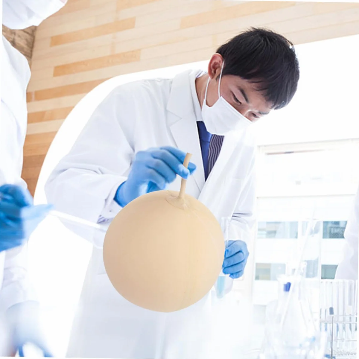 Laboratoryjny Balonowy Zbiornik Do Próbkowania Gazu Wielokrotnego Użytku, 2 sztuki, Naturalny, Łatwy w Obsłudze