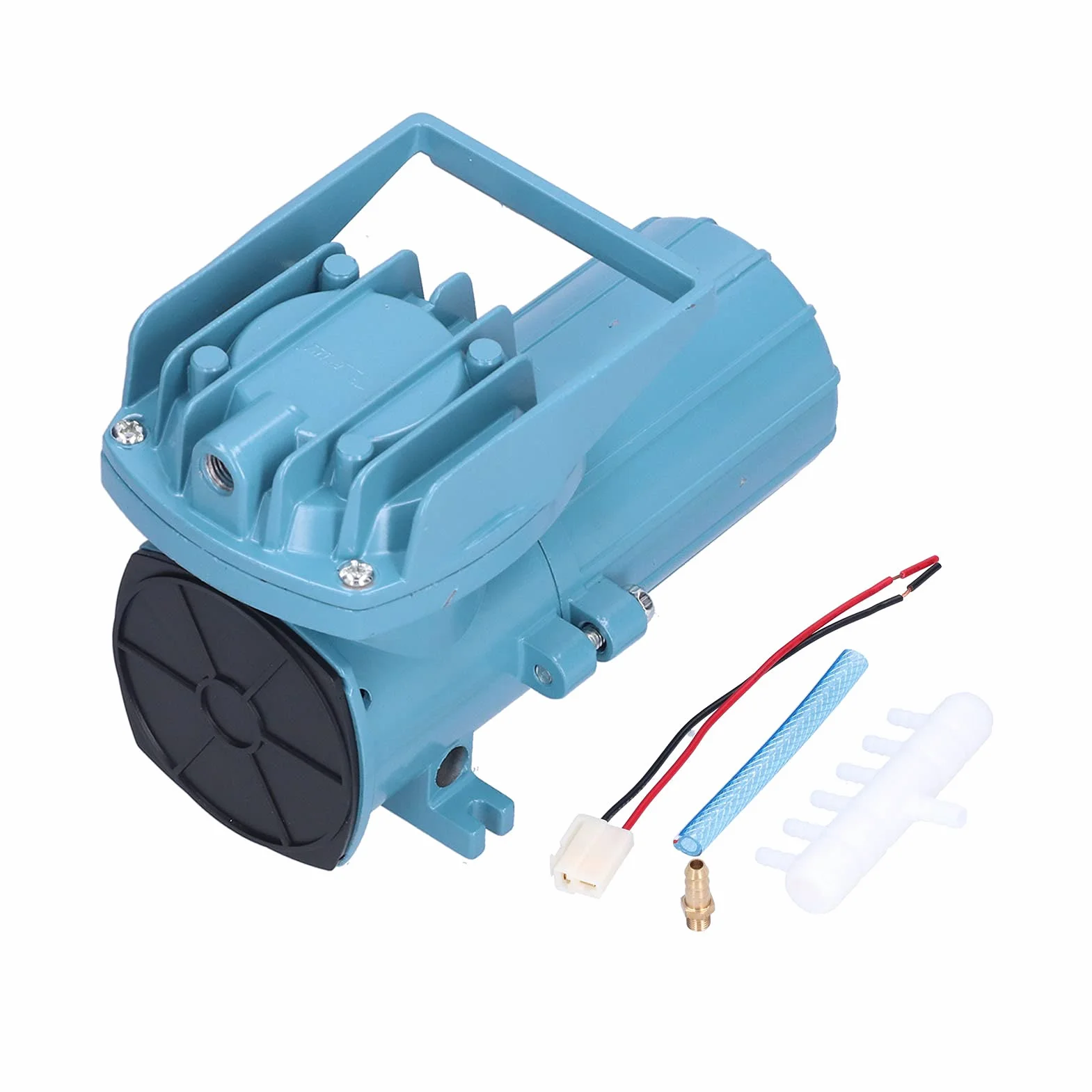 Annadue Pompa Tlenu do Akwarium, Pompa Powietrza do Akwarium DC 12V 18W Systemu Hydroponicznego w, Napowietrzająca Akwakultury, Wodna 240GPH, Akcesoria z rurką silikonową