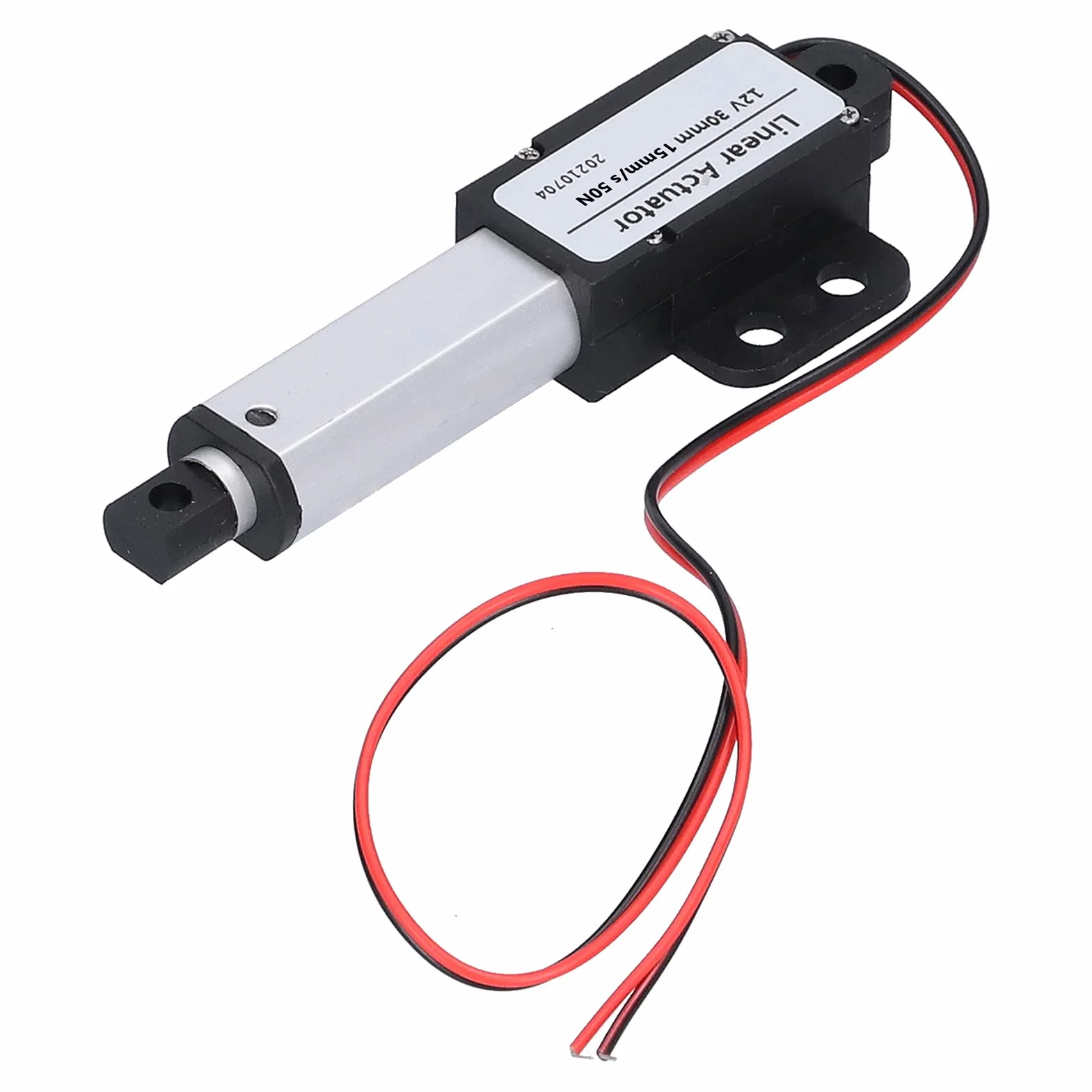 Siłownik Liniowy Mini 12V DC 30mm Elektryczny Siłownik Ruchu Liniowego Ochrona Przed Zwarciem śruba Typu T 30mm-15mm/s-50N