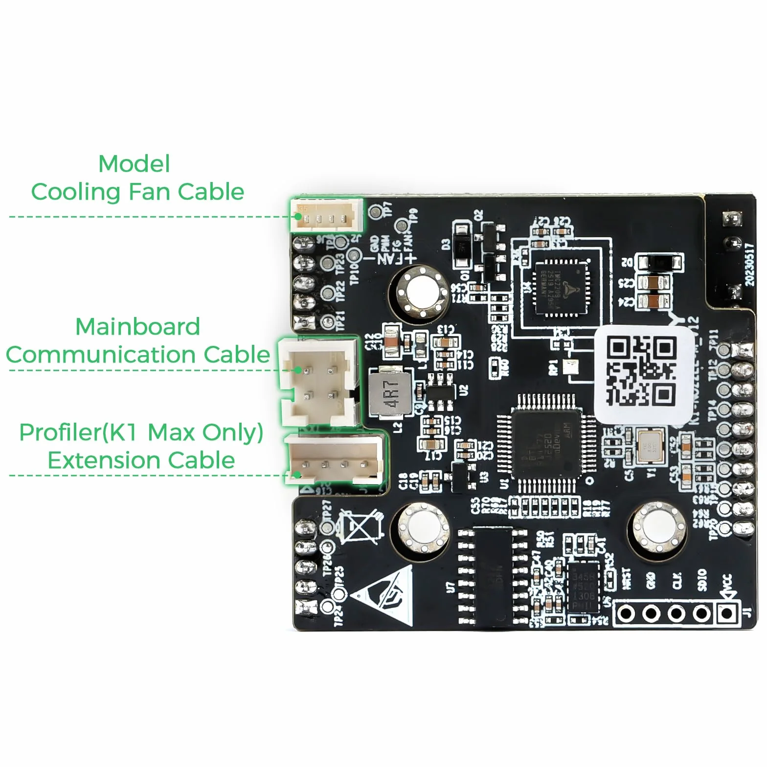 Creality Upgrade K1/K1 Max/K1C/K1 SE płyta adaptera Hotend, oficjalny adapter dyszy OEM PCB głowica narzędziowa PCBA oryginalny zestaw zastępczy płytki akcesoria do drukarki 3D