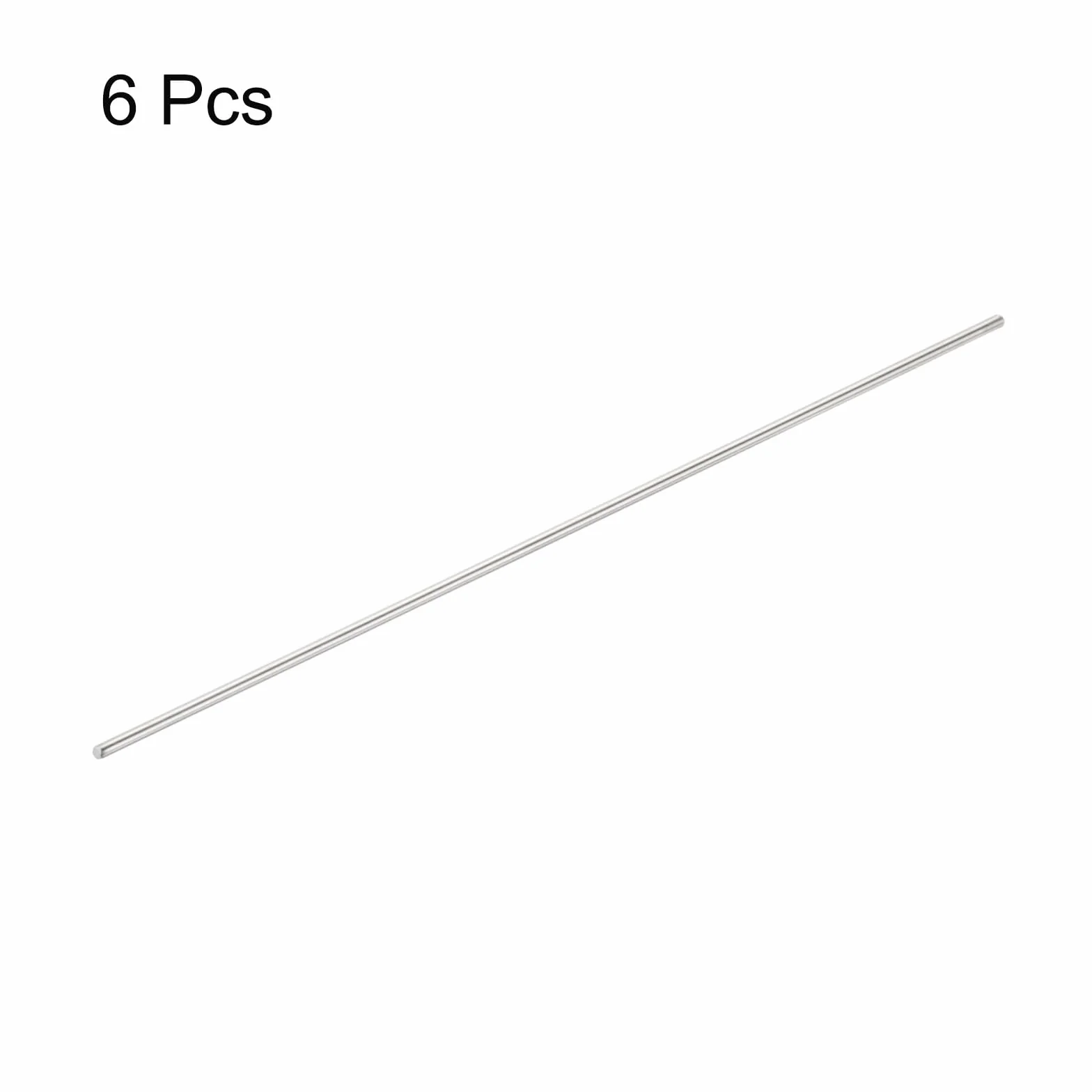 QUARKZMAN 6 szt. okrągły pręt ze stali nierdzewnej 304, 4 mm x 300 mm, do różnych projektów "zrób to sam", model samochodu samolotu, statku