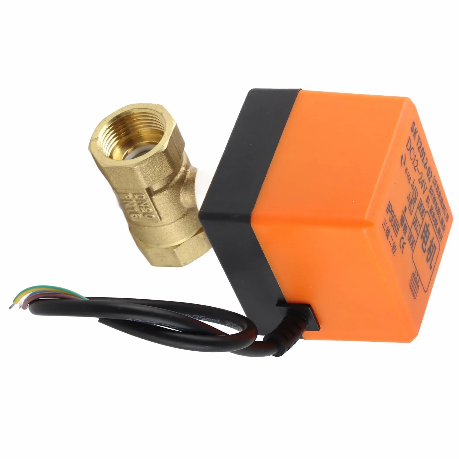 Zawór Kulowy z Napędem DC 12V G3/4 "DN20 Mosiężny 2-drogowy Zawór Kulowy Elektryczny Zawór Kulowy z Napędem do Kontroli Przepływu