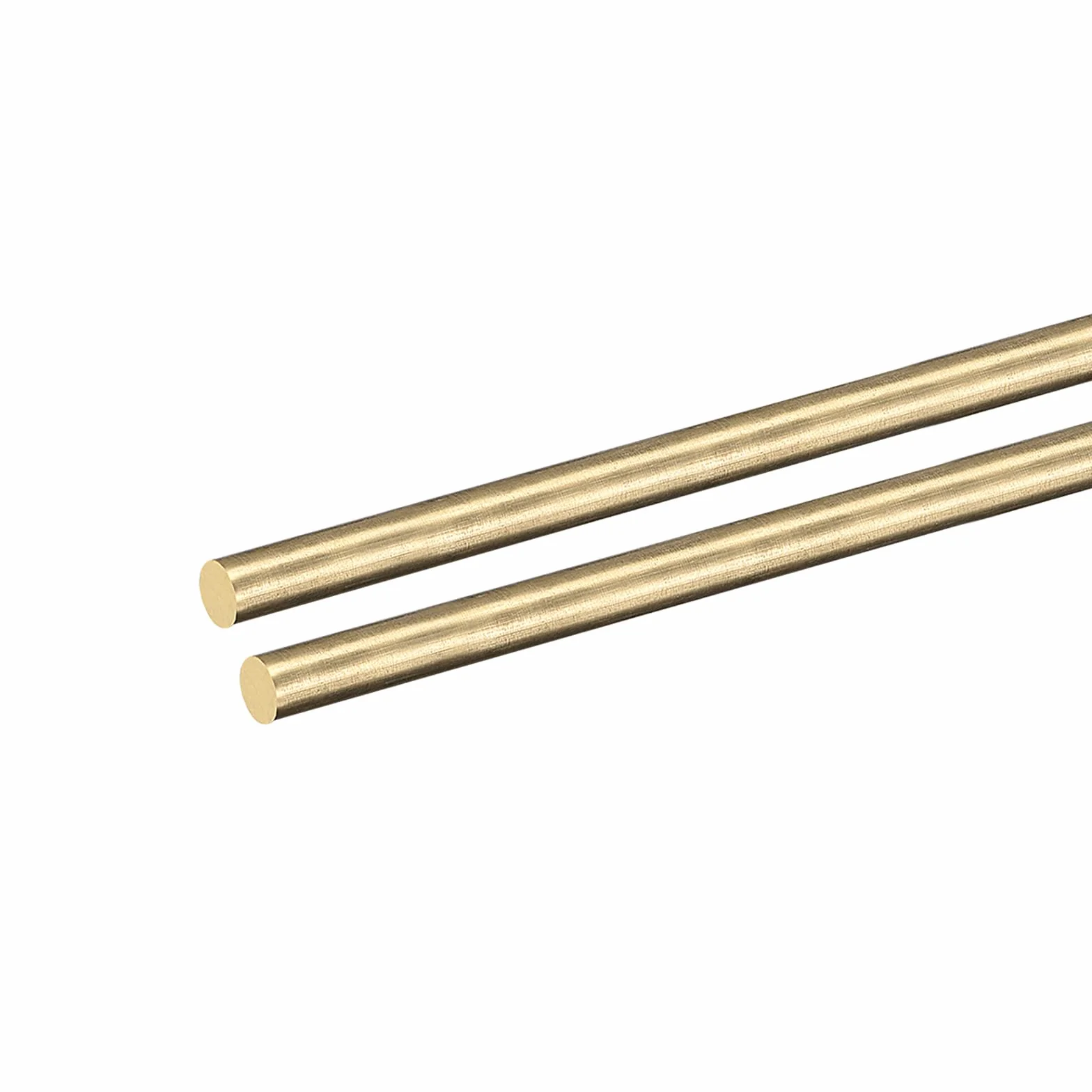 DMiotech 2 opakowanie 4mm x 100mm, solidny mosiądz okrągły pręt, mosiądz pręt tokarka akcja pręt do majsterkowania rzemiosło