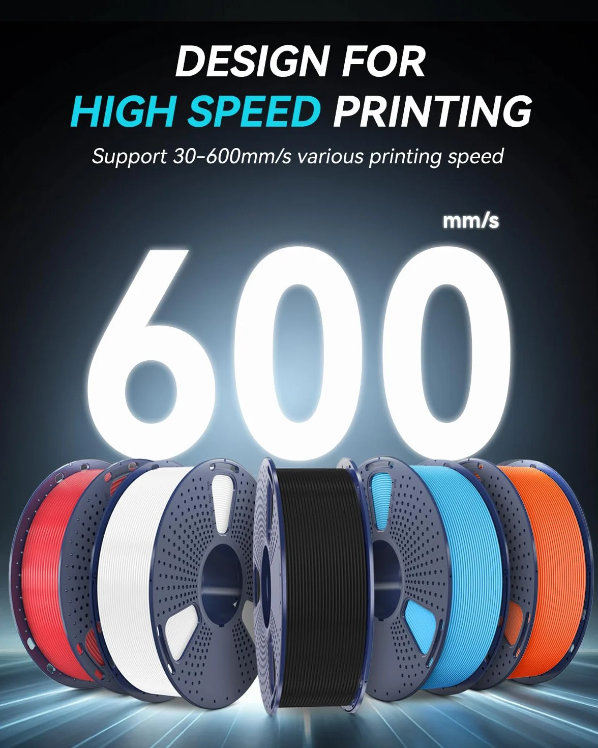 Sunlu filament PETG 1,75 mm 1 kg szpula czarny do drukarek 3D FDM 30–600 mm/s