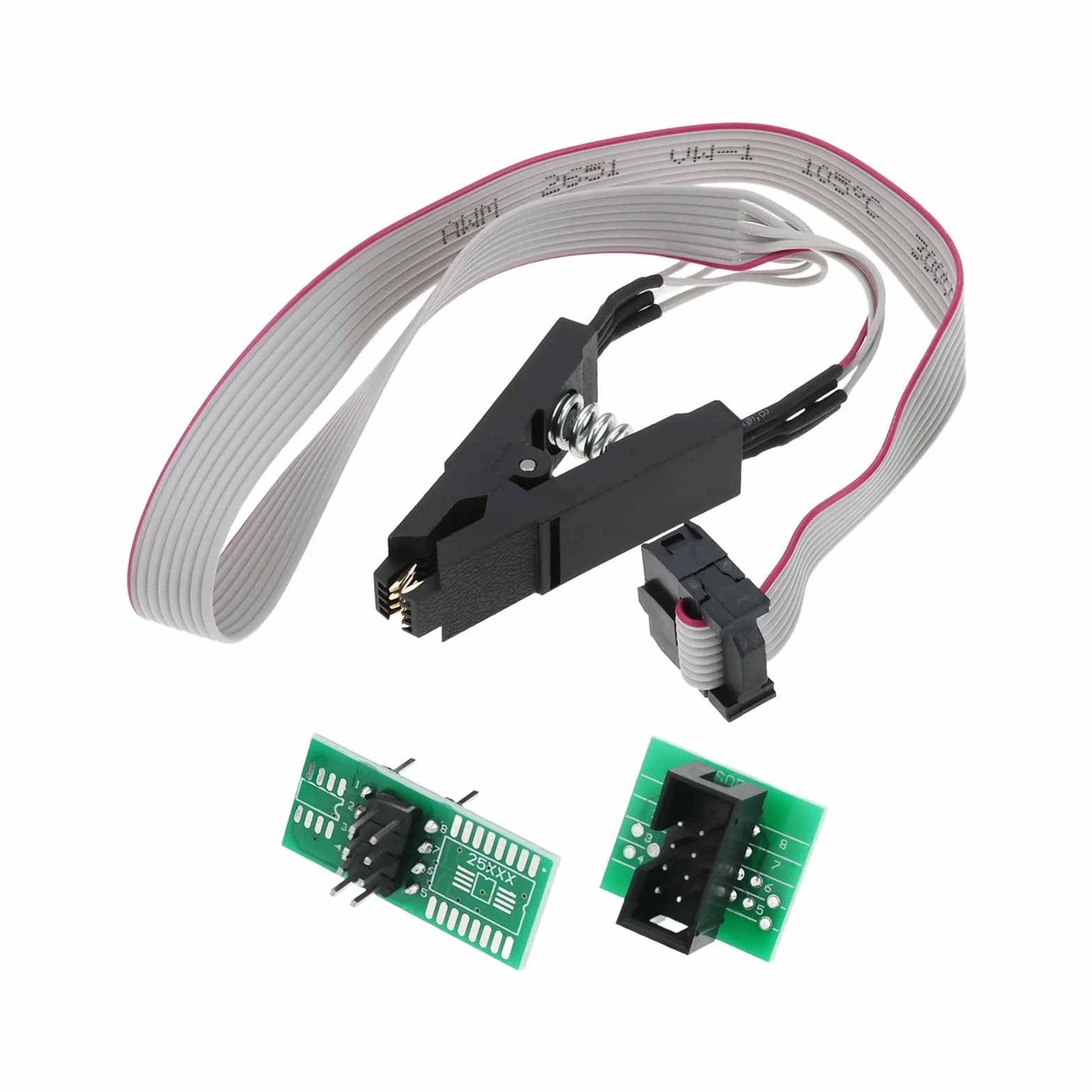 OTOTEC 1 zestaw SOIC SOIC8 SOP8 8-pinowy klips testowy z konwerterem programatora płytki drukowanej, kompatybilny z programowaniem w obwodzie wewnętrznym EEPROM
