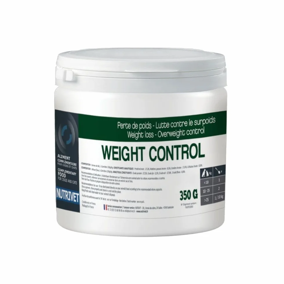 NUTRIVET - Suplement diety - Psy i koty - Kontrola wagi - Pojemnik 350 g