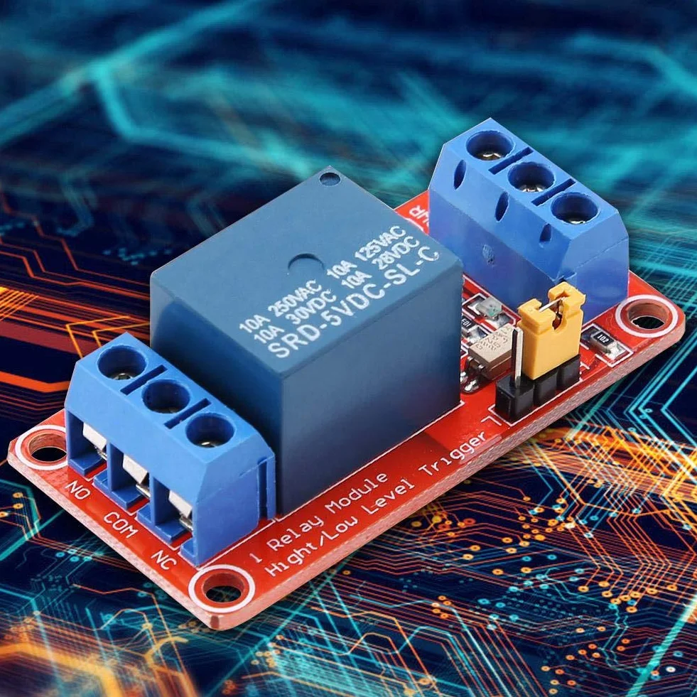 Keenso 1-kanałowy przekaźnik 5 V/12 V/24 V z transoptorem, wyzwalaczem wysokiego i niskiego poziomu