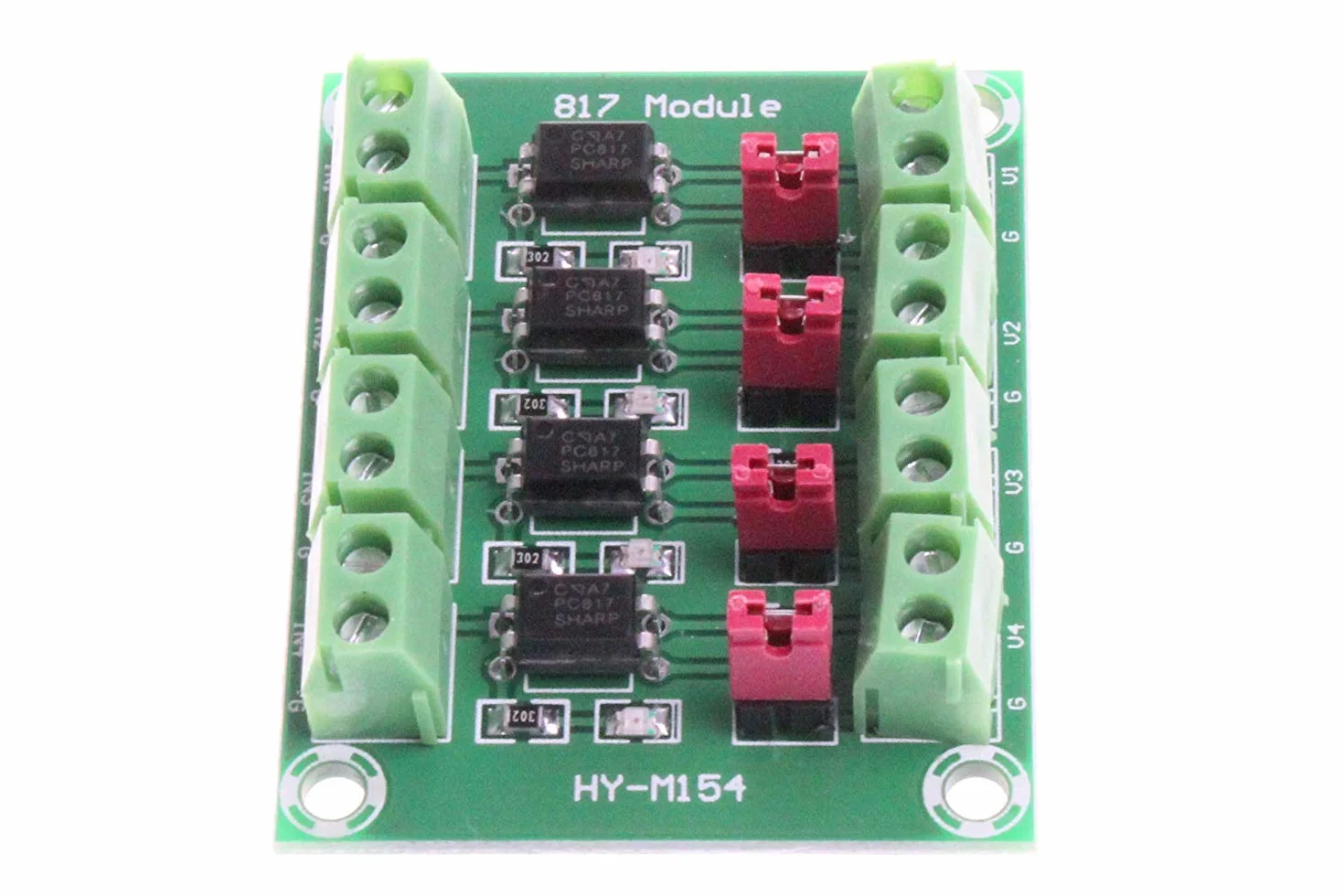 DollaTek PC817 4-kanałowy transoptor karta izolacyjna 3,6-30 V moduł