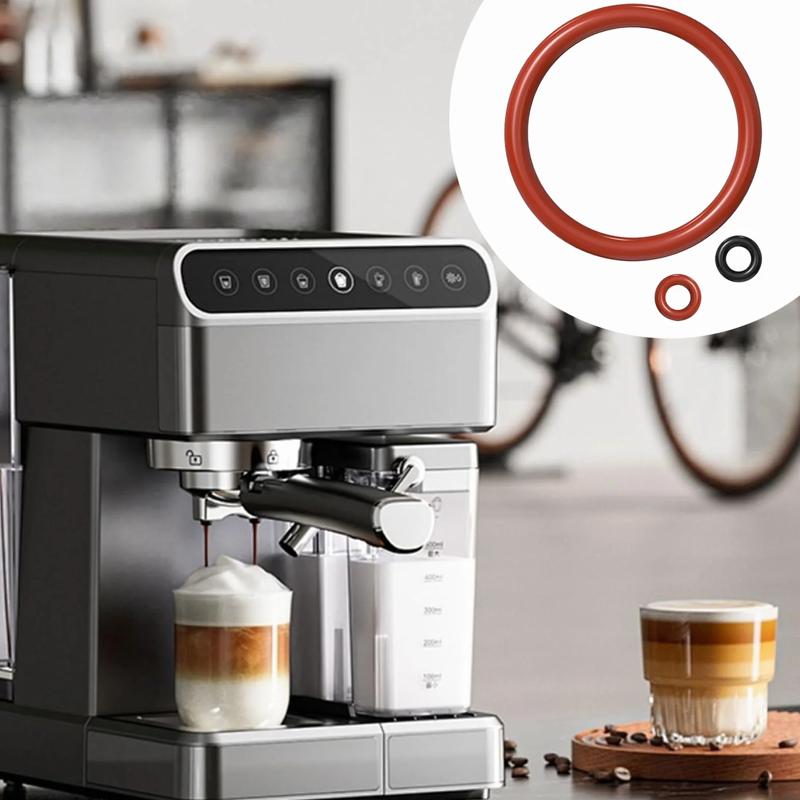 Zestaw 9 pierścieni uszczelniających do ekspresów do kawy Siemens EQ5, EQ6, EQ6 Plus, EQ7, EQ8, Gaggenau, Bosch, Neff ekspres do kawy, uszczelki O-ring do ekspresów do kawy