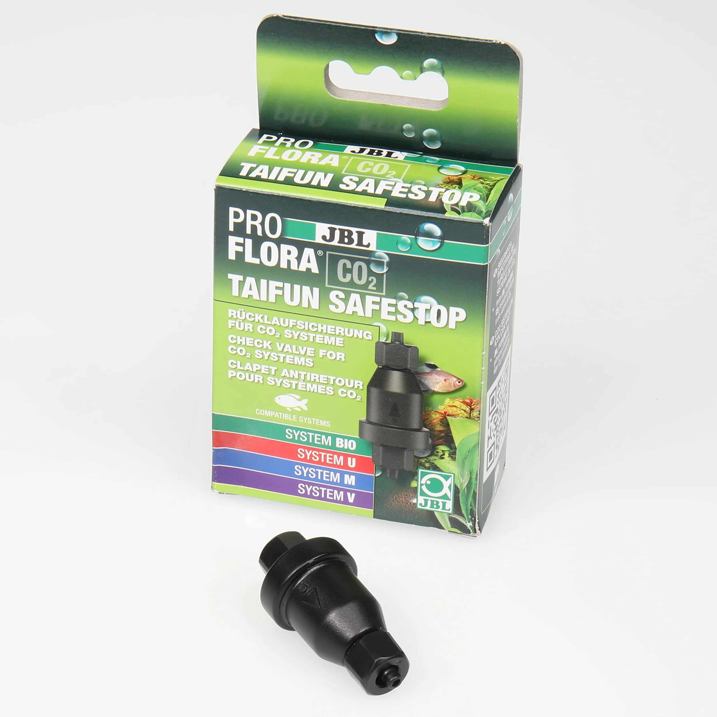 JBL PROFLORA CO2 TAIFUN SAFESTOP, ochrona przed powrotem wody do systemów CO2, do węża o średnicy 4/6 mm