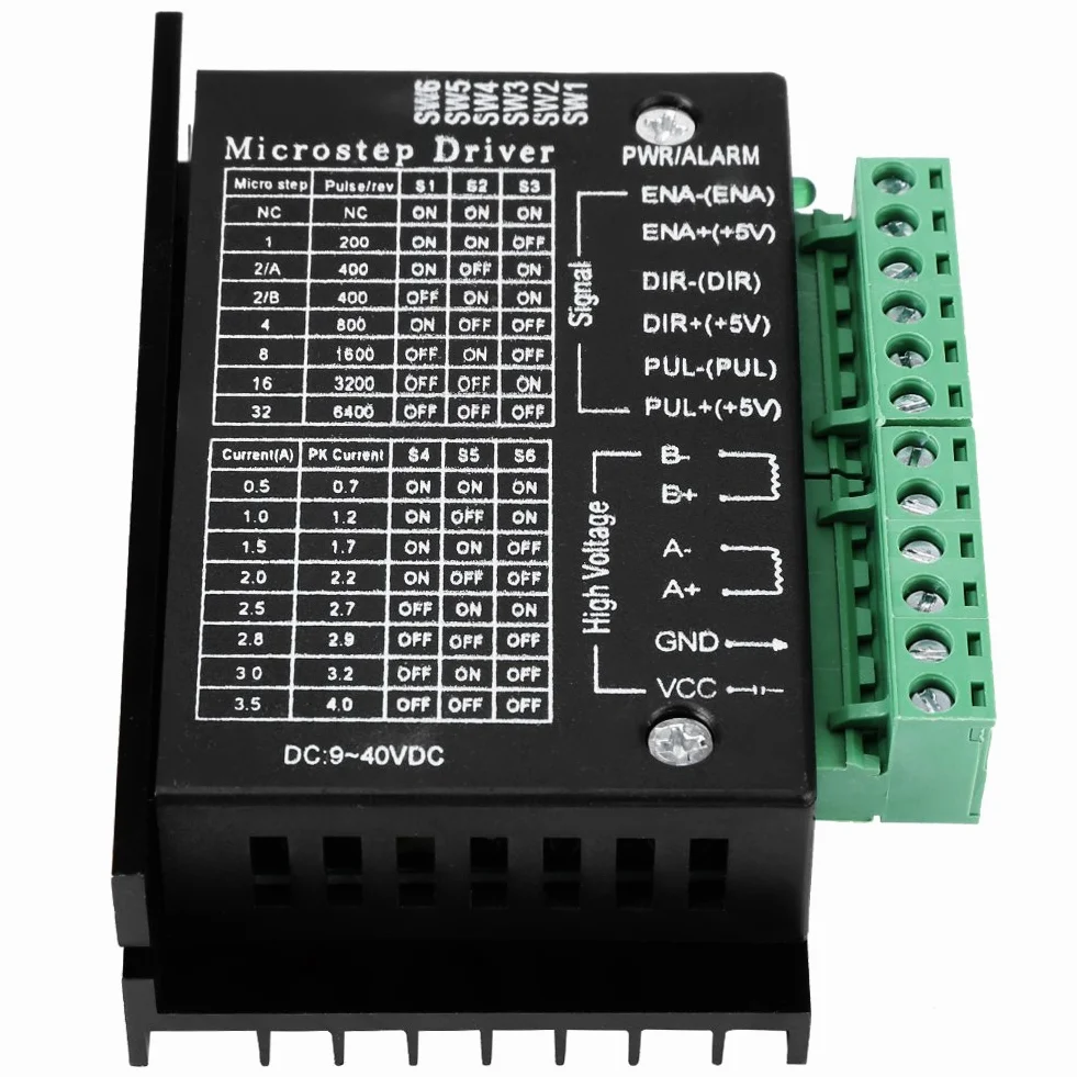 TB6600 DC 9-40V 160W 0,2-5A Sterownik silnika krokowego, faza napęd krokowy, moduł napędu krokowego 32 mikrostep, sterownik silnika krokowego CNC