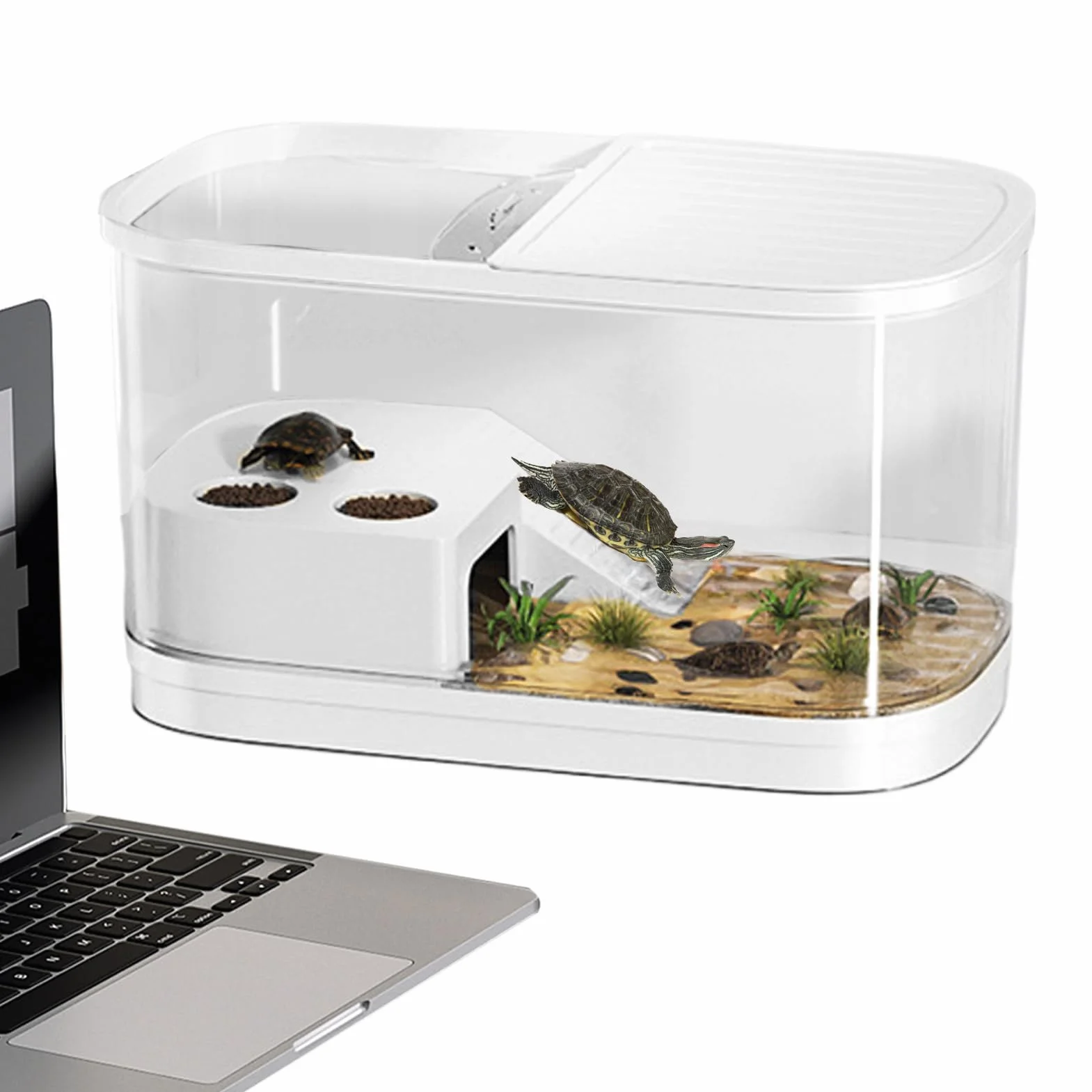 Bartagamen terrarium wybieg i klatka dla gadów | Terrarium specjalnie do gekonów dla gekonów, żółwia, pająka, kameleona, węża, miski na karmę dla owadów