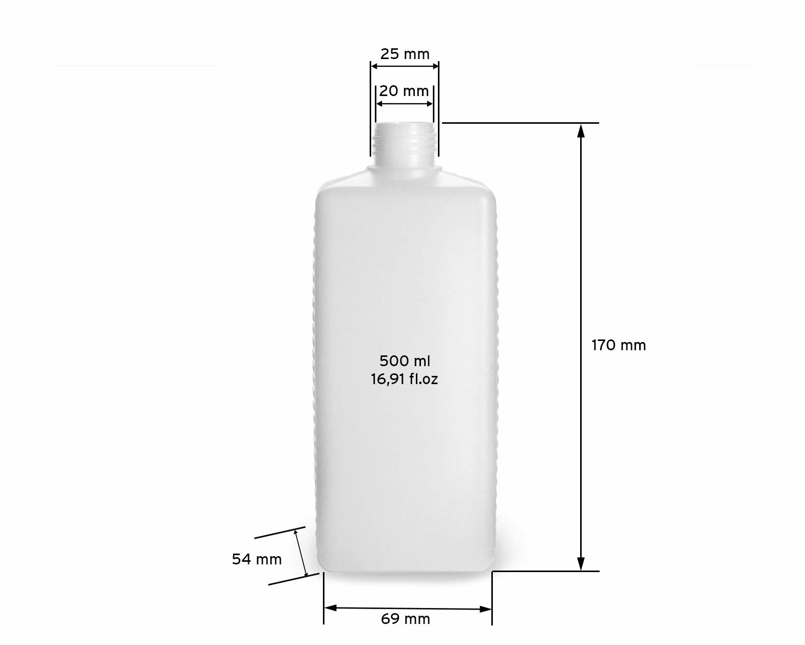 Octopus butelki plastikowe HDPE 10 x 500 ml z kolorowymi zakrętkami