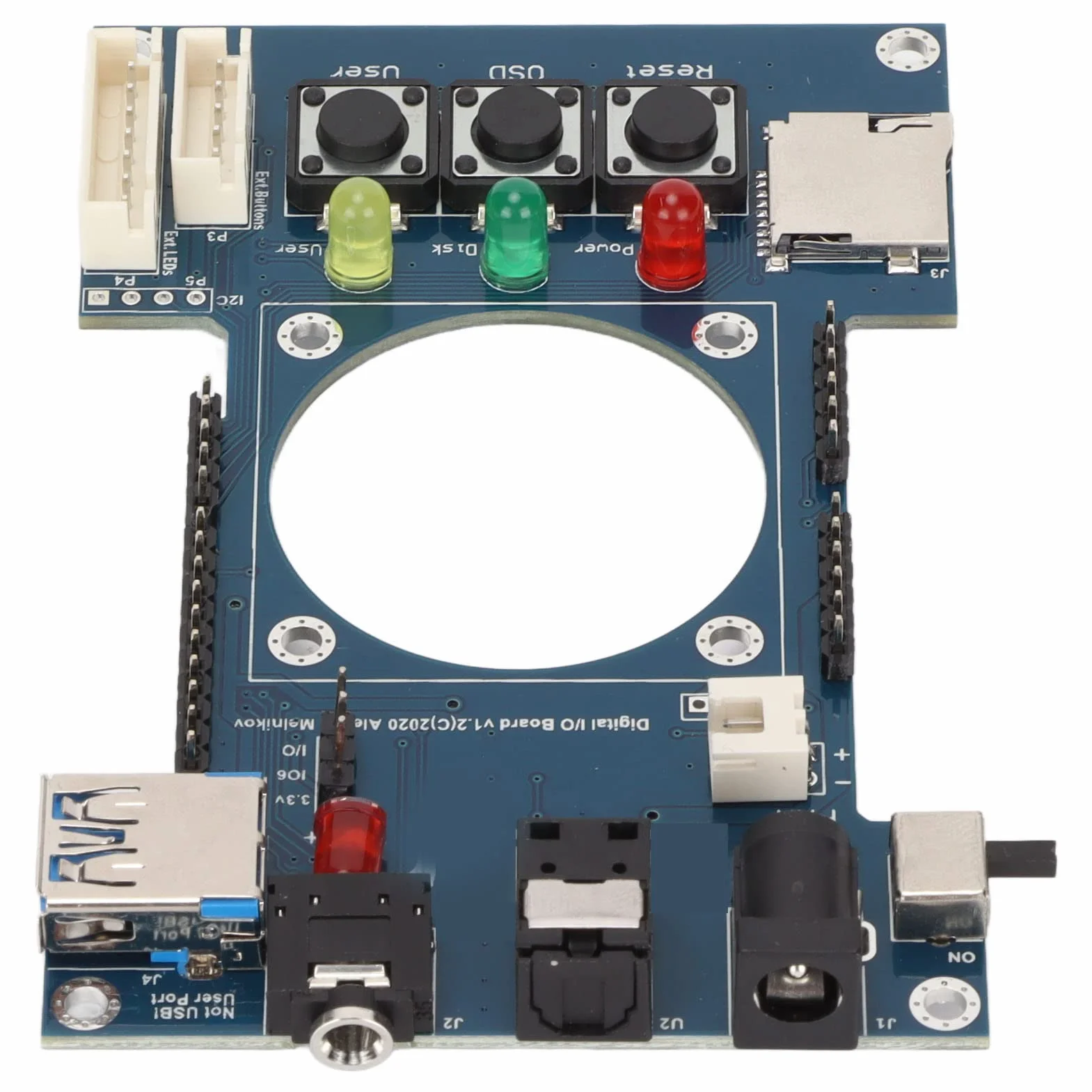 Cyfrowa Płyta IO, Profesjonalne Lutowanie Ręczne V1.2 dla Mister FPGA 7 Port USB Płyta IO dla Akcesoriów Terasic DE10 Nano