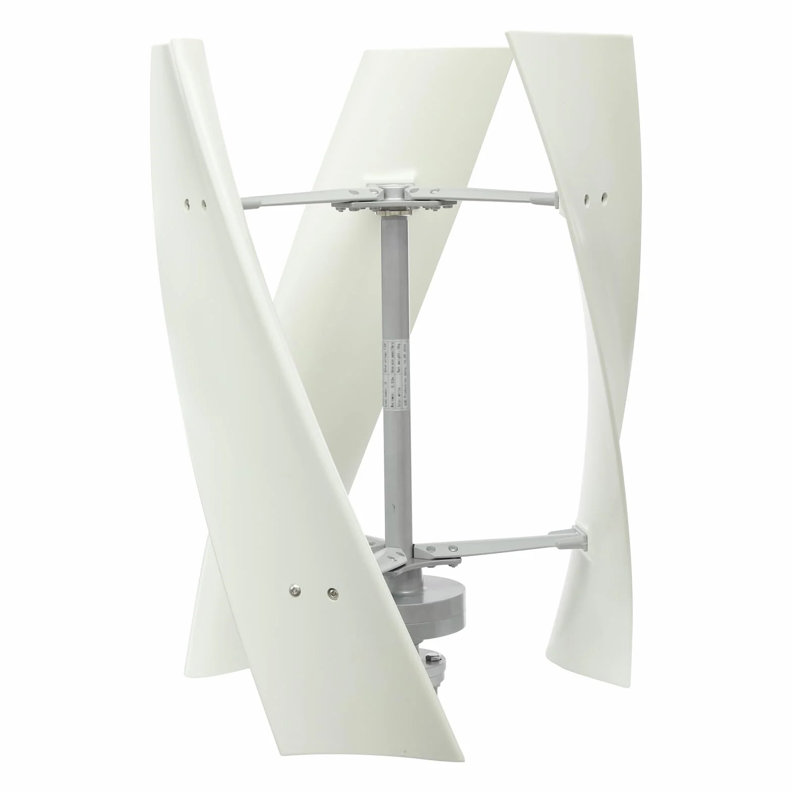 Pionowa turbina wiatrowa 100 W, z inteligentnym mikroprocesorem i automatyczną funkcją hamowania, IP67, cicha praca (3 otwory kołnierzowe, 12 V)